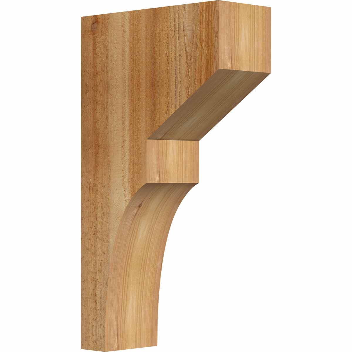 Ekena Millwork COR04X10X18MON00RWR 4-in x 10-in x 18-in Monterey Unfinished Western red cedar Wood Paintable/Stainable Corbel