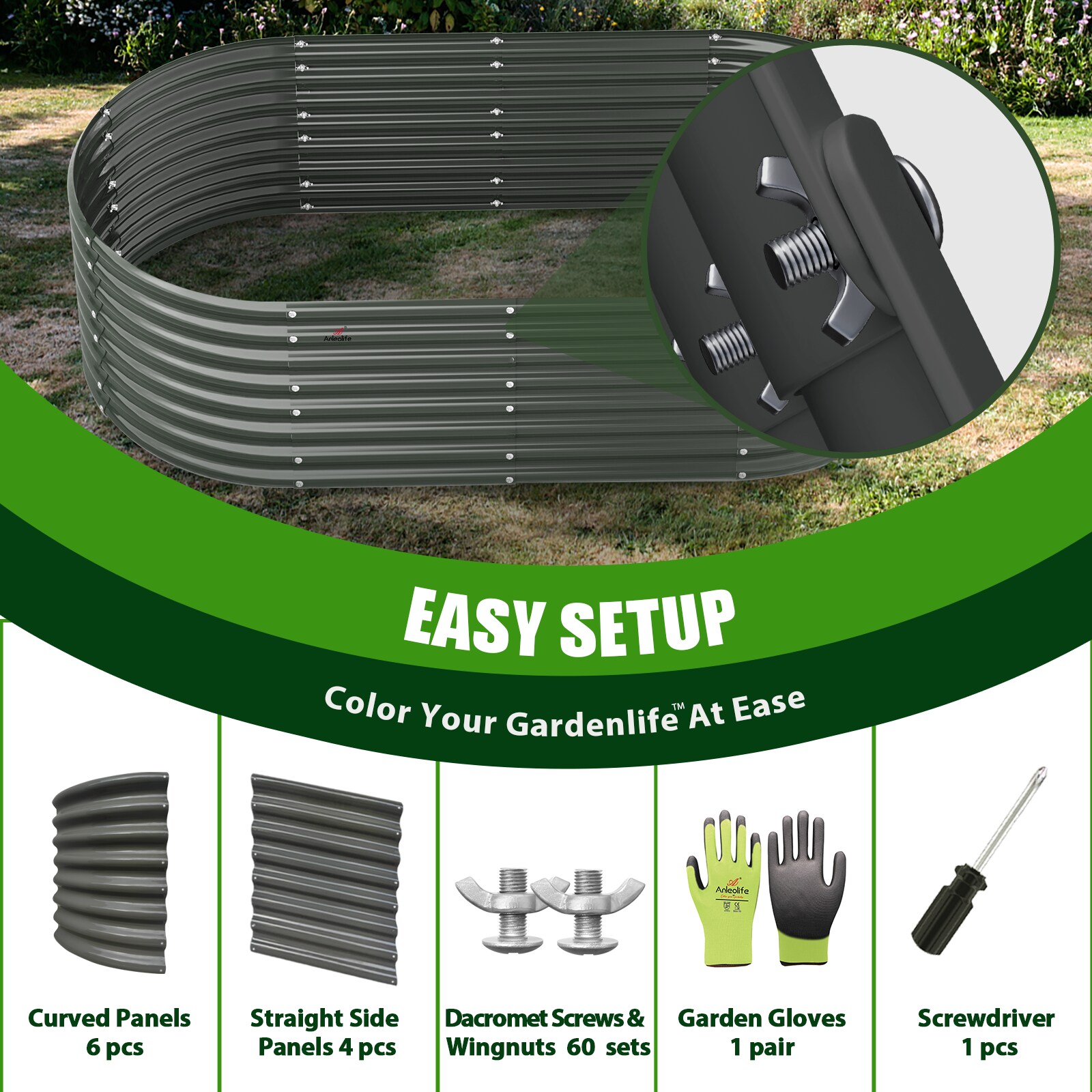 Zeus & Ruta 840GARBED-9 Raised-Garden-Beds - View #4