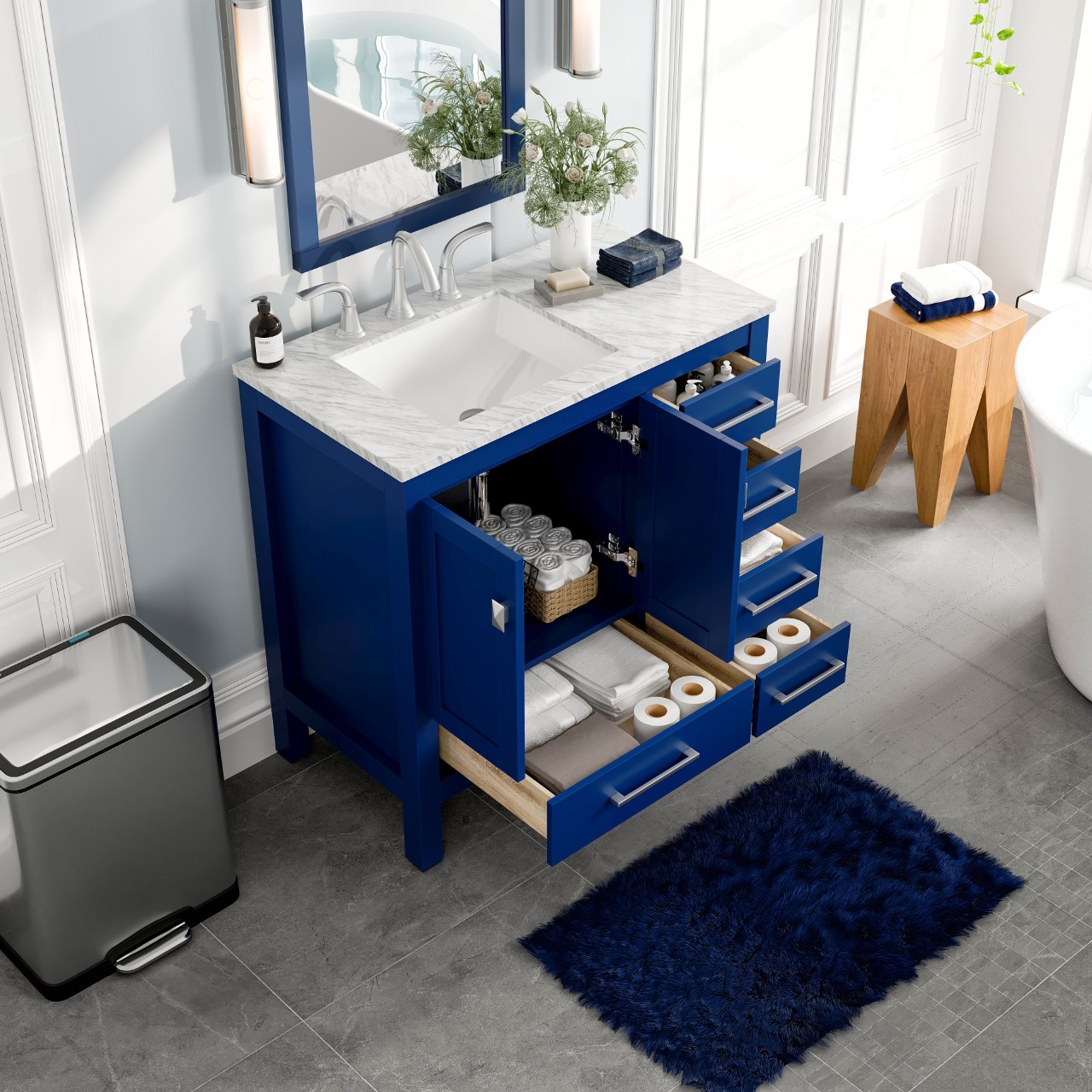 Eviva EVVN412-36BLU Bath-Vanity-Combo - View #4