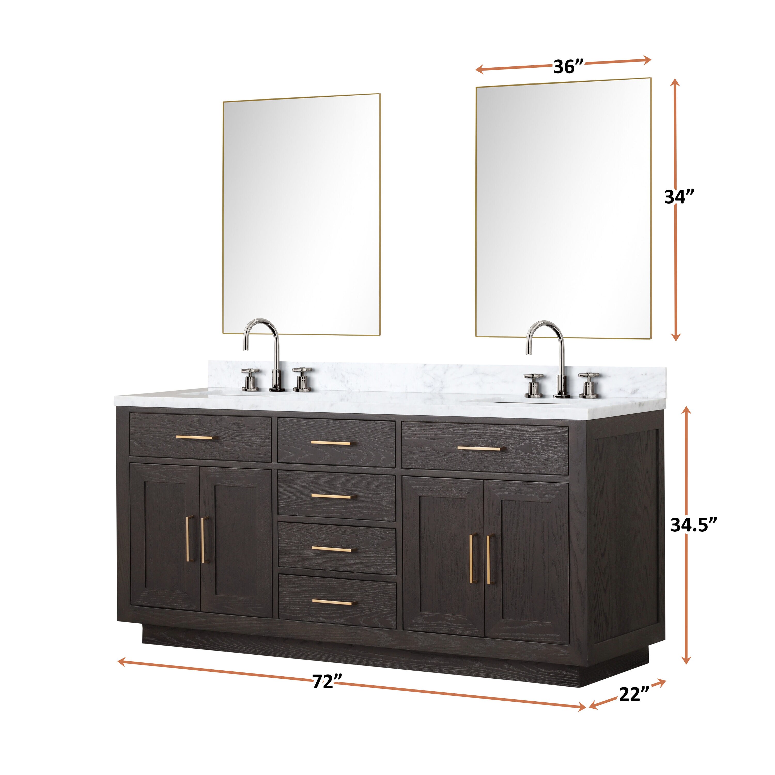 Lexora LVGI72DK111 Bath-Vanity-Combo - View #6