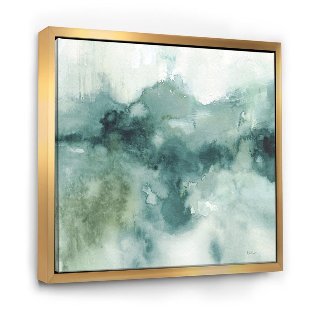 Designart FL30974-46-46-GD Gold Wood Floater Frame 46-in H x 46-in W Coastal Print on Canvas