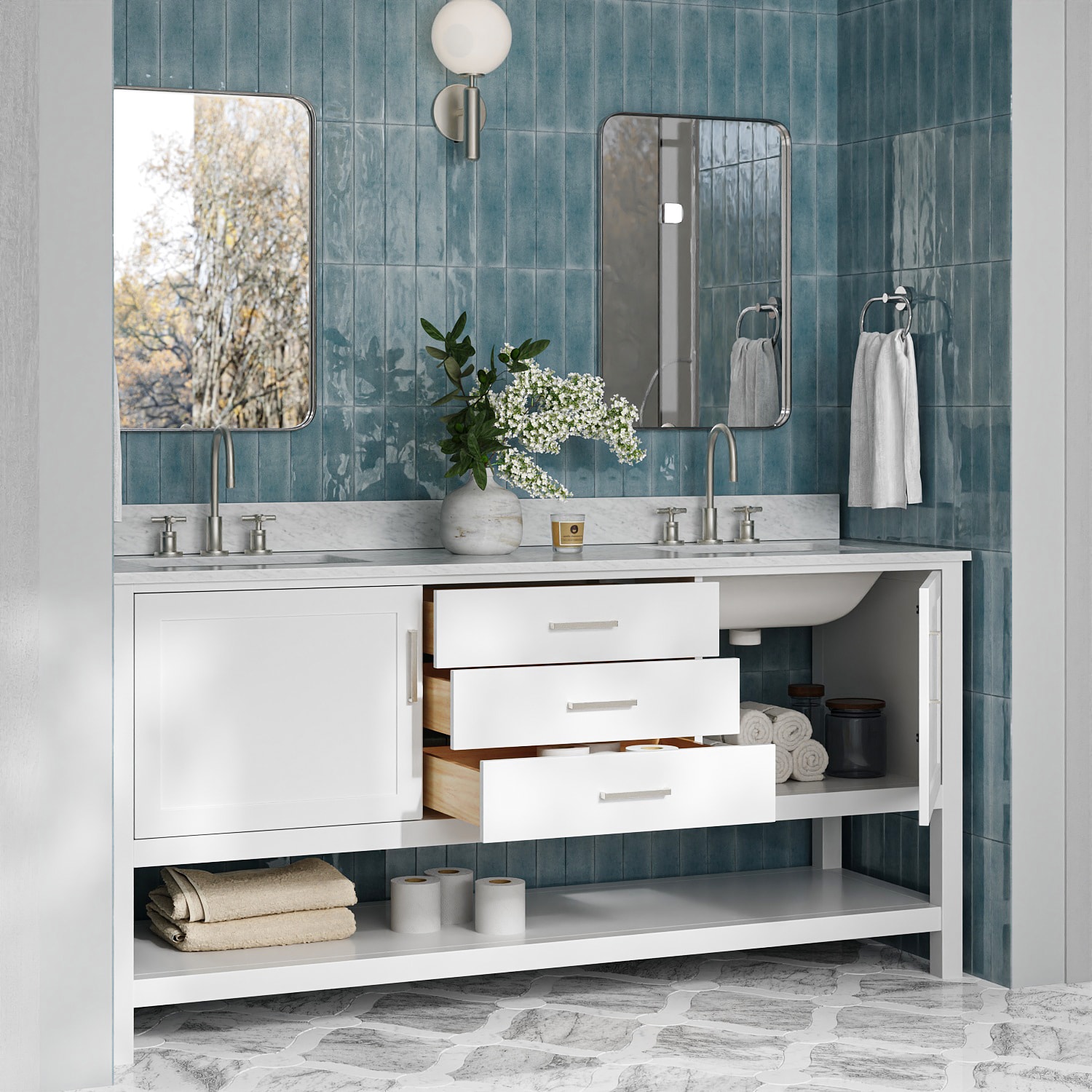 ARIEL R073DCW2RVOWHT Bath-Vanity-Combo - View #3