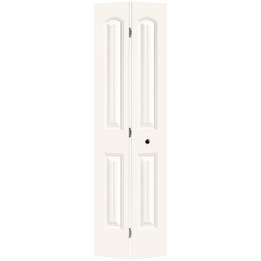 Masonite 1443488 Cheyenne 24-in x 80-in White 2-panel Smooth Hollow core Prefinished Molded composite Closet Bifold Door ( Hardware Included )