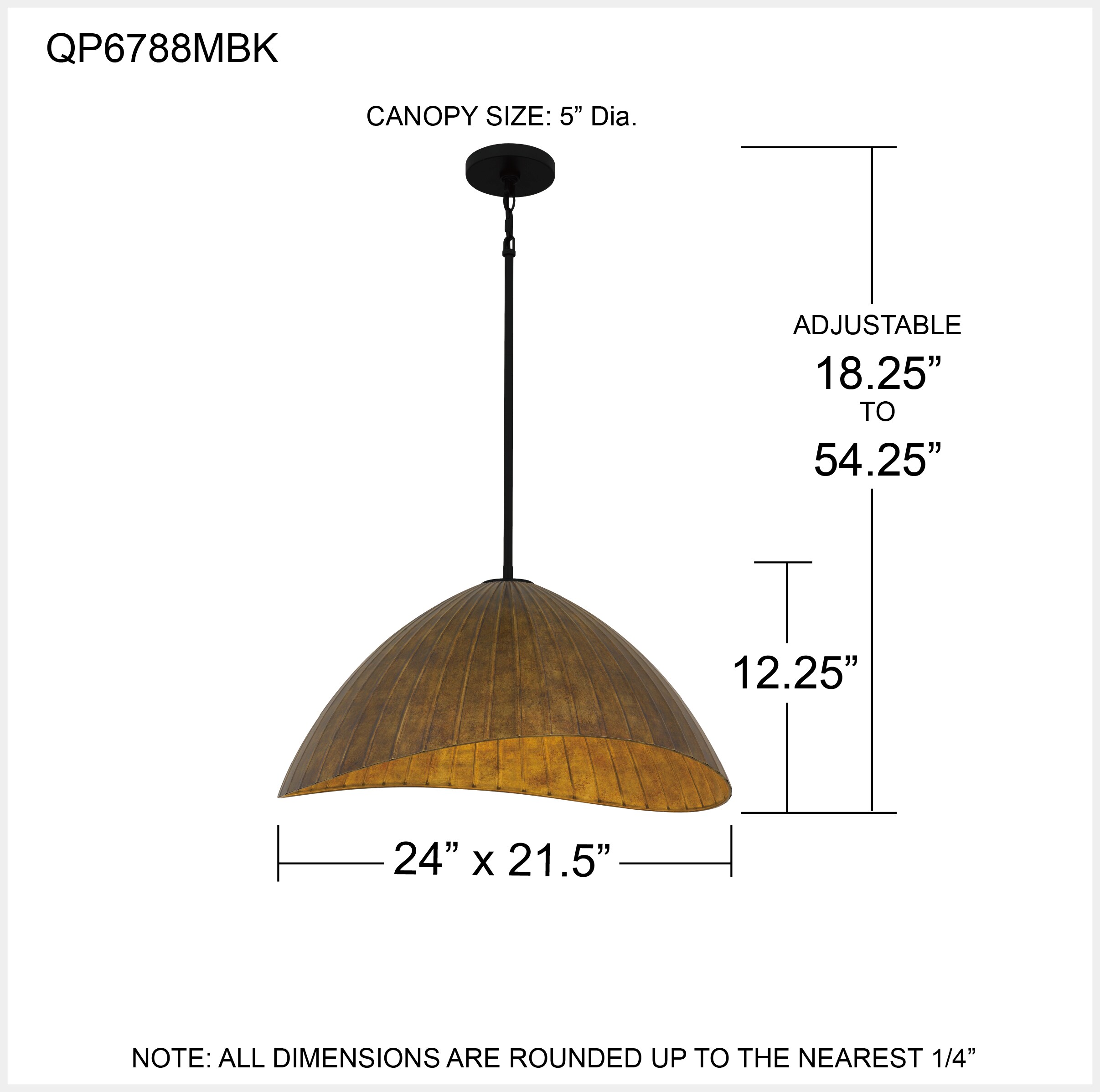 Quoizel QP6788MBK Pendant-Lights - View #5