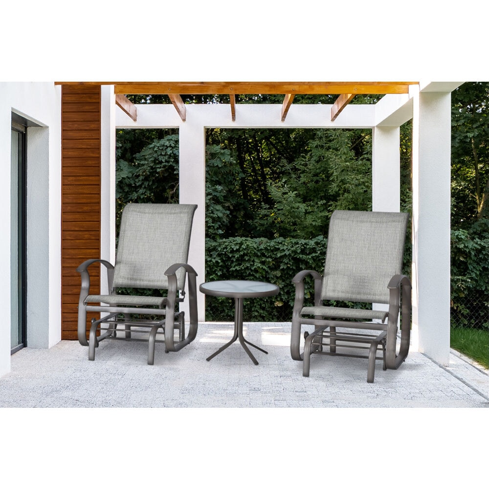 3 piece discount glider patio set