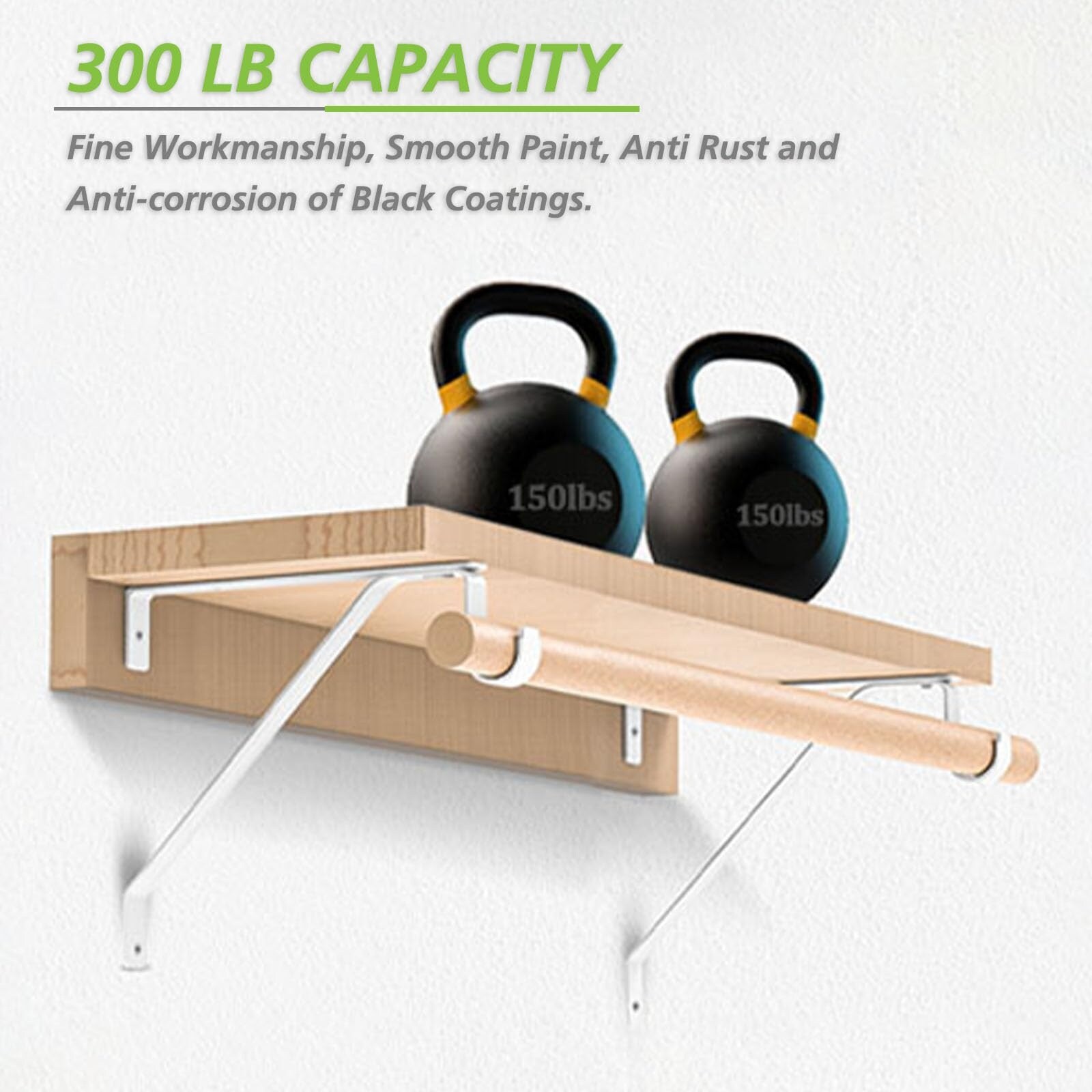 Aoibox Adjustable Closet Shelf and Rod Brackets for 3 4 in Wall Cleats ...