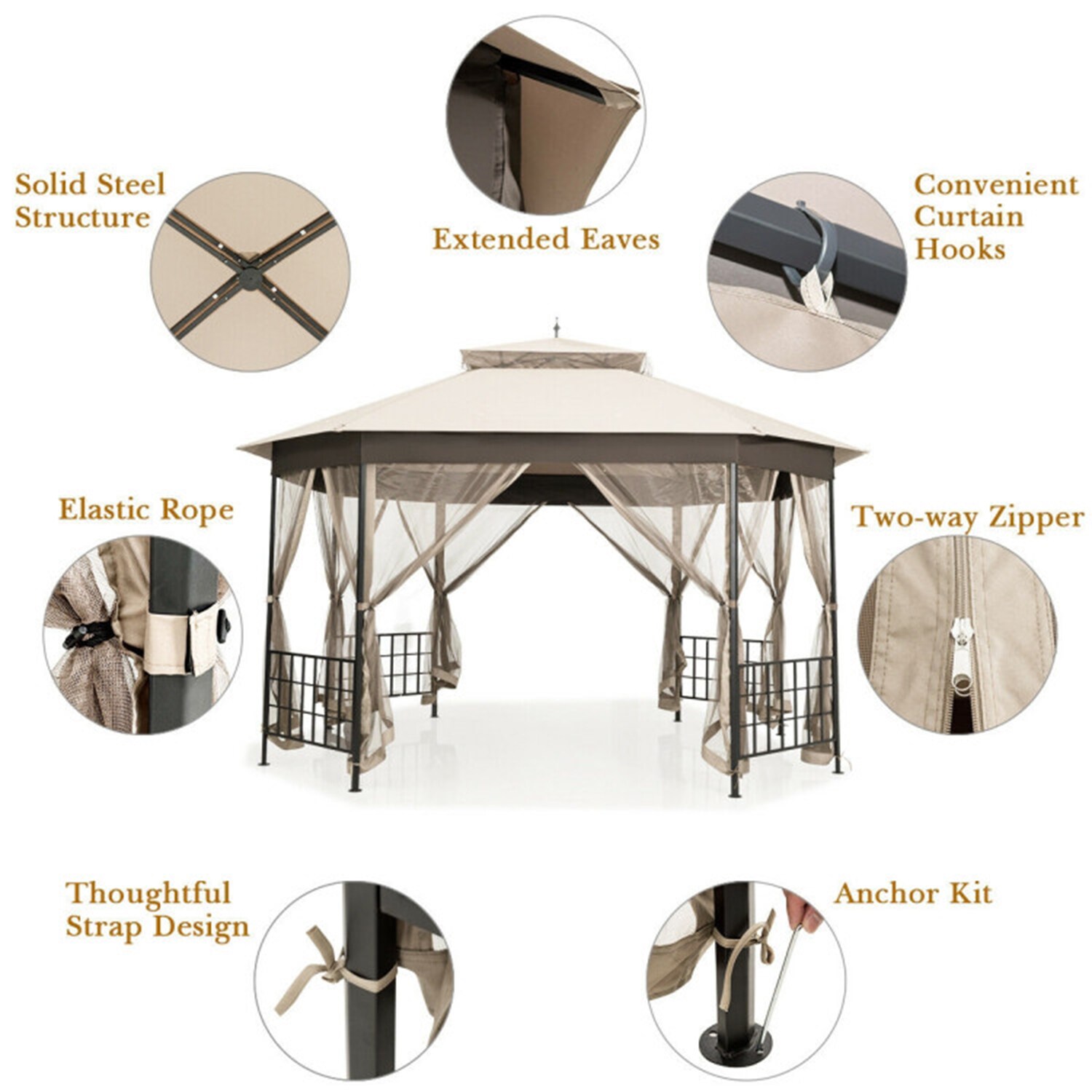 Mondawe 884-HY Wood-Resin-Gazebos - View #5