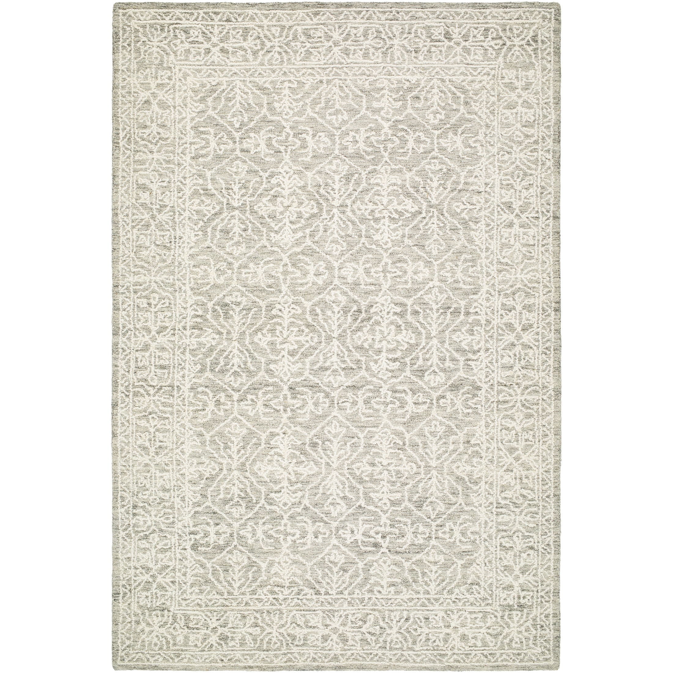 Livabliss SCY2303-810 Sicily 8 x 10 (ft) Tufted Wool Gray Rectangular Indoor Stripe Global Pet Friendly Area rug