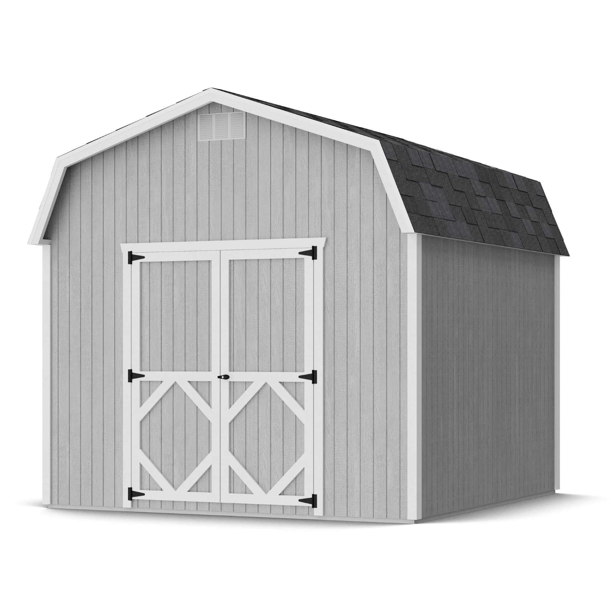 Little Cottage Co 10X10 CGB-6-PC-FK Classic 10-ft x 10-ft Gambrel Style Wood Outdoor Storage Shed with 2 Doors