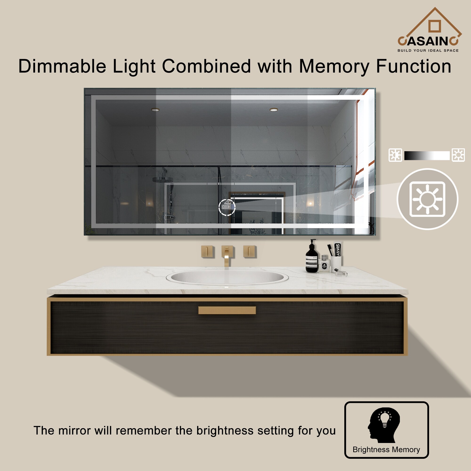 LED Mirror 24 to 72 (Reversible)