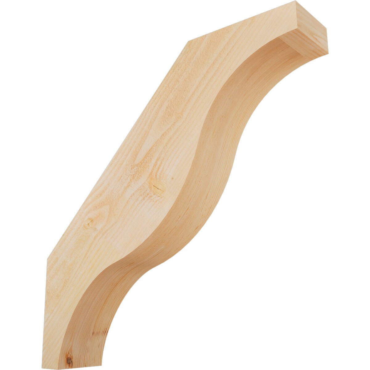 Ekena Millwork BRC06X30X30FST00RDF 6-in x 30-in x 30-in Douglas Fir Unfinished Wood Funston Rough Sawn Knee Brace