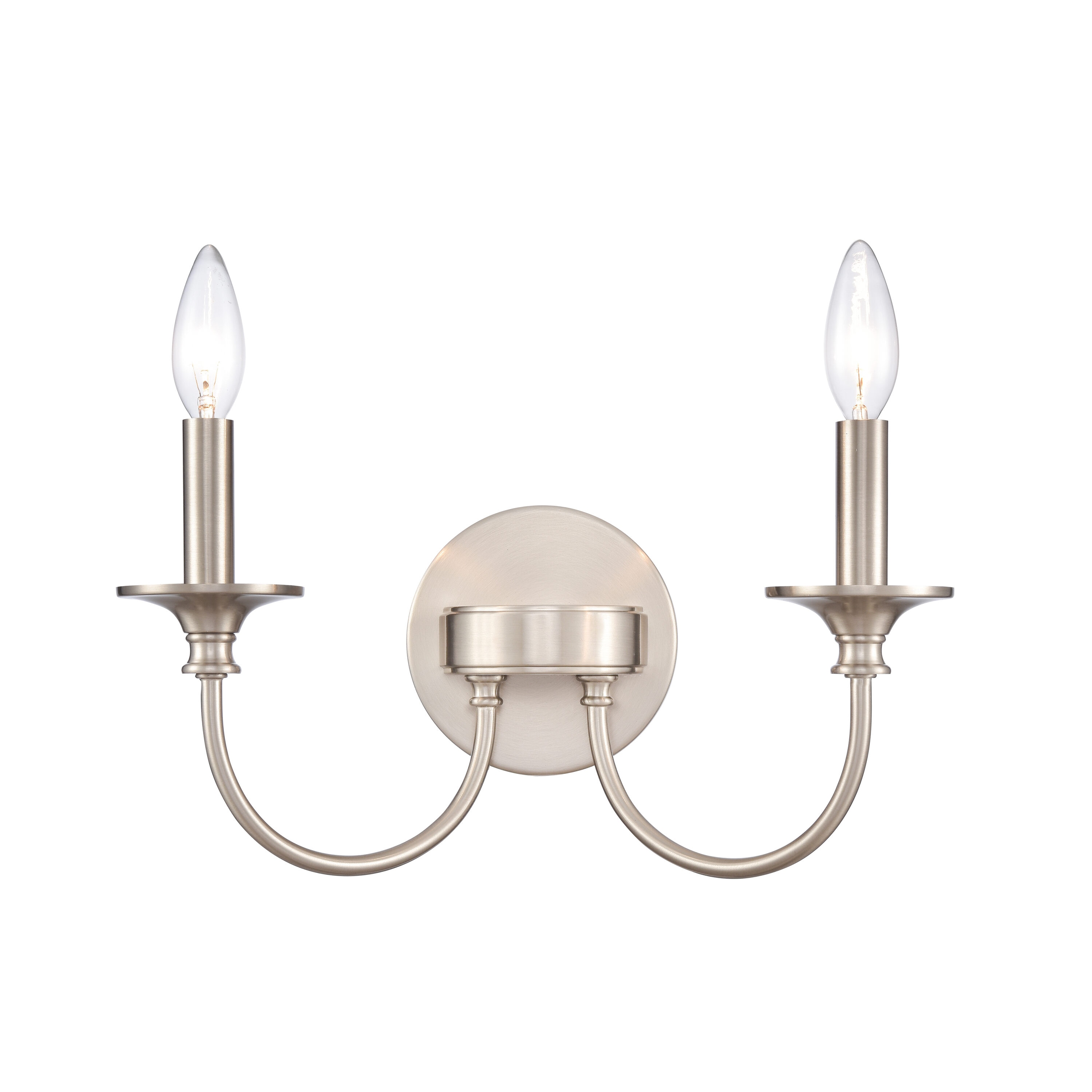 Westmore by ELK Lighting LW-202302010220 Tempe 14-in 2 -Light Brushed Nickel Traditional Vanity light