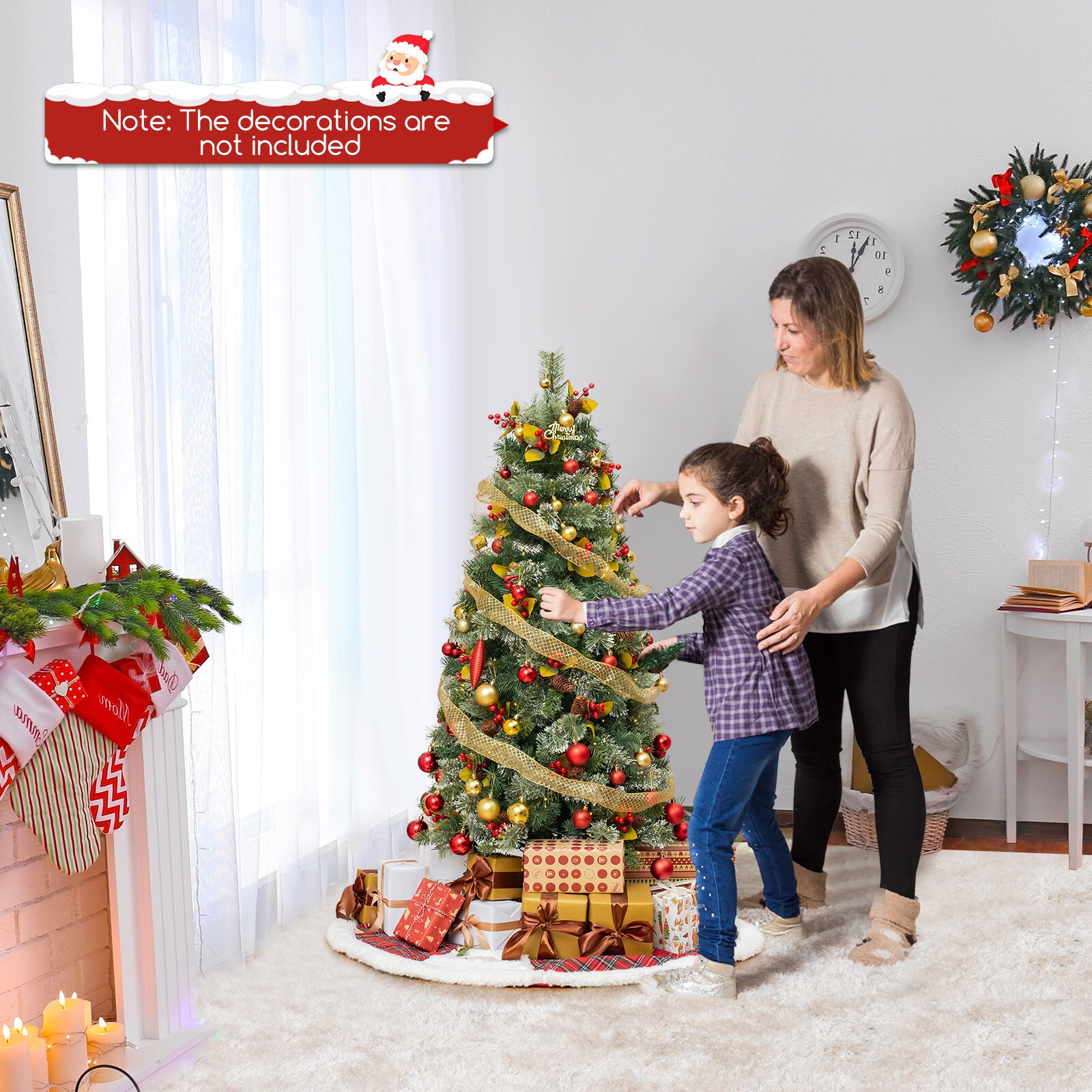 WELLFOR TX-HGY-10009US Artificial-Christmas-Trees - View #2