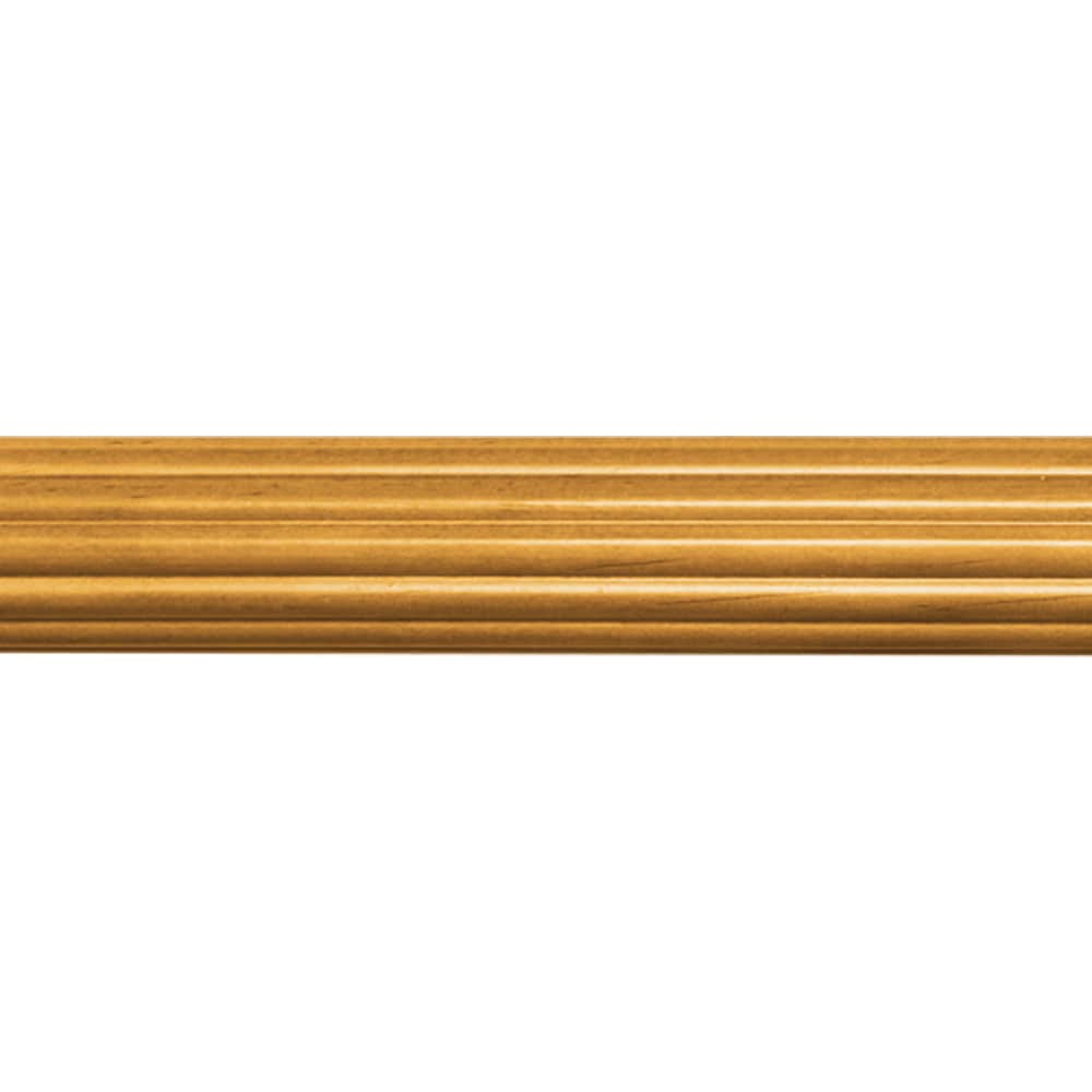 Mix and Match 6 ft.(2-Pieces 3 ft.) 1-3/8 in. Non-Telescoping Single  Curtain Rod with Reeded Wood in Heritage Oak