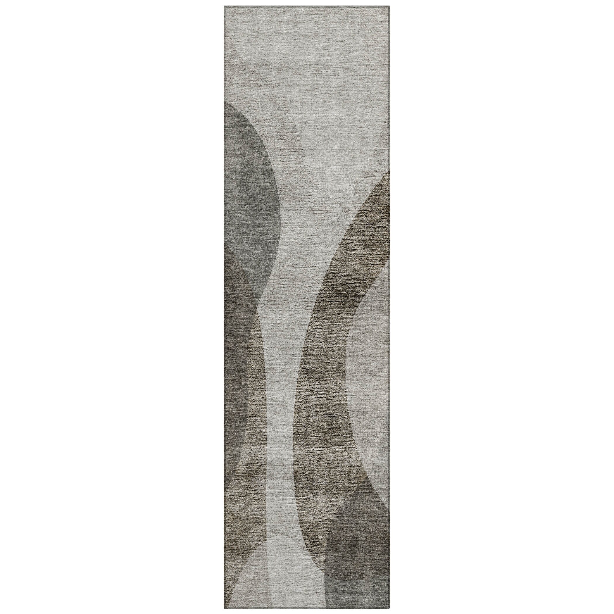 Addison Rugs ACN657TP2X8 Chantille ACN657TP 2 x 7 (ft) Polyester Taupe Rectangular Indoor/Outdoor Geometric Machine washable Runner rug