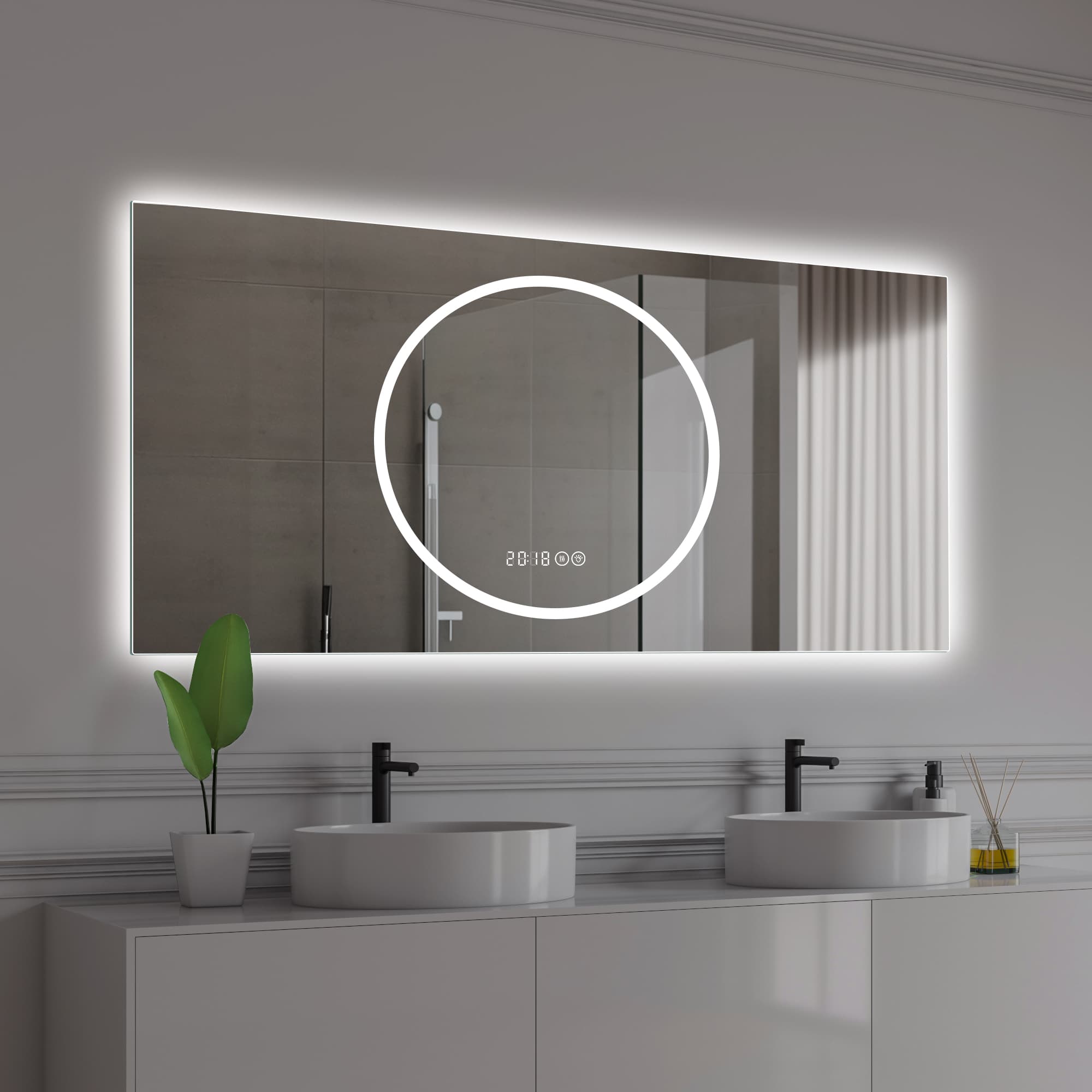 Ama Pear 1-MR-11 Framed-Bath-Mirrors - View #5