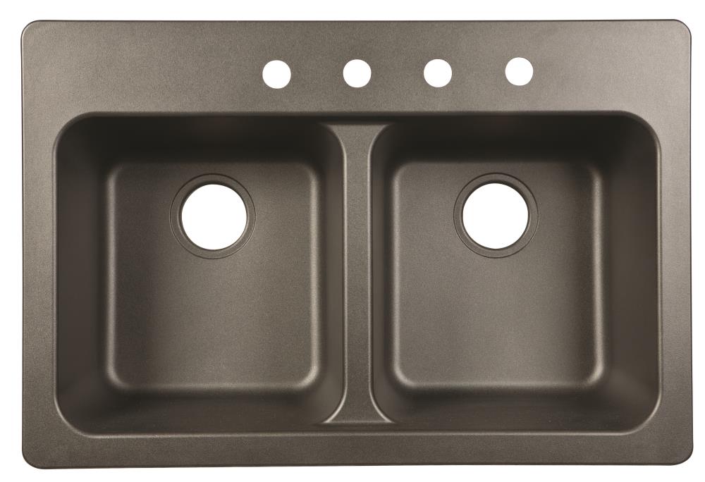 Black Double Sink Kitchen Sinks At Lowes Com   03012231 