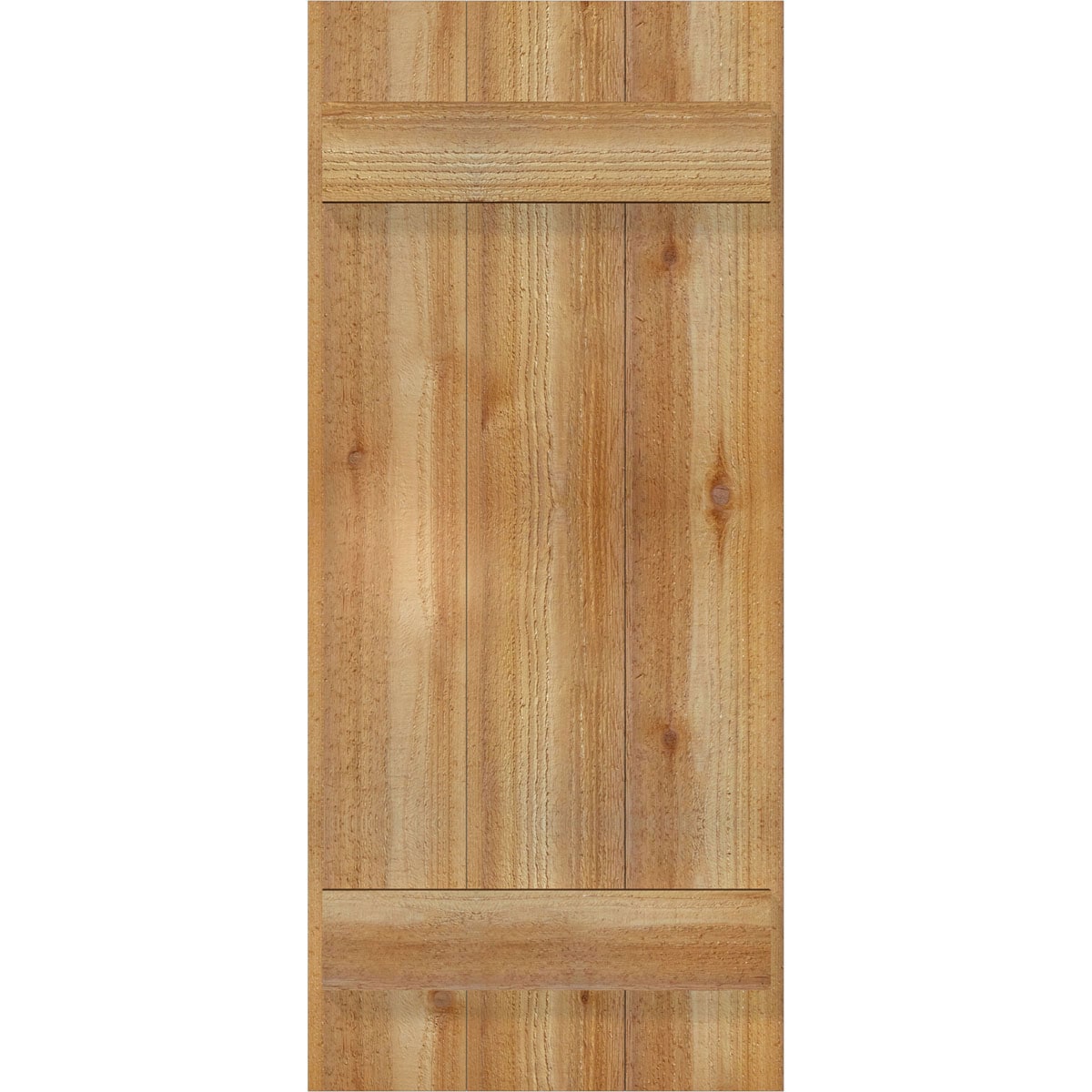 Ekena Millwork RBJ06S16X037RWR 16.125-in W x 37-in H Unfinished Paintable/Stainable Board and batten Wood Exterior Shutters ( 2 -Pack )