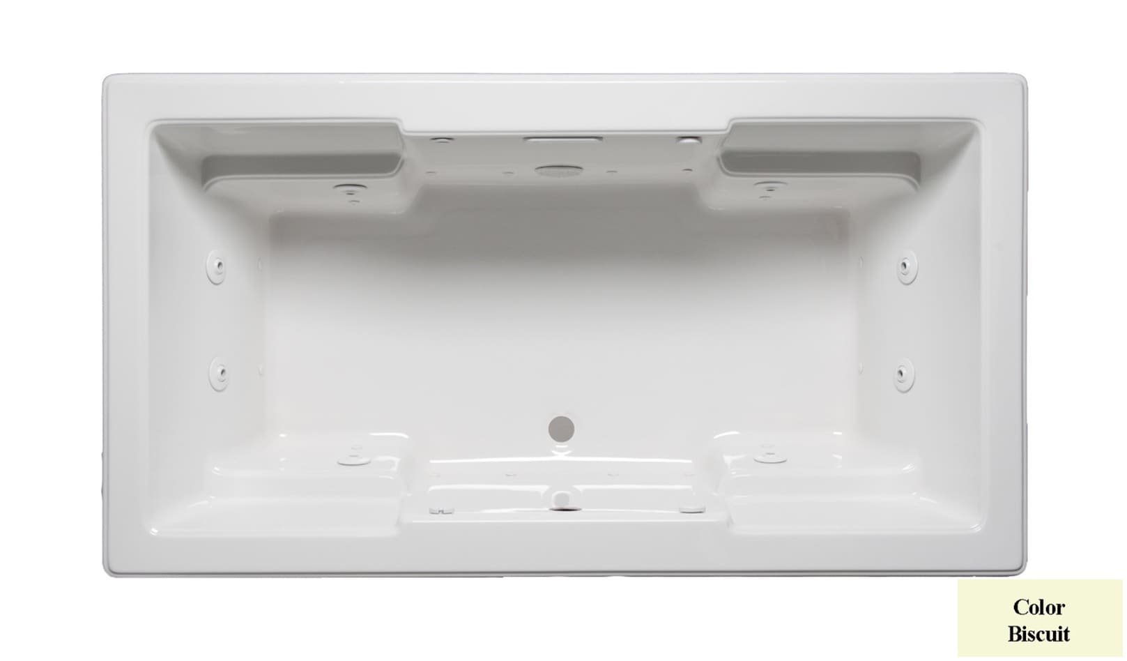 Laurel Mountain 4272RWA528 Reading v 42-in x 72-in Biscuit Acrylic Drop-In Whirlpool and Air Bath Combination Tub (Front Center Drain)