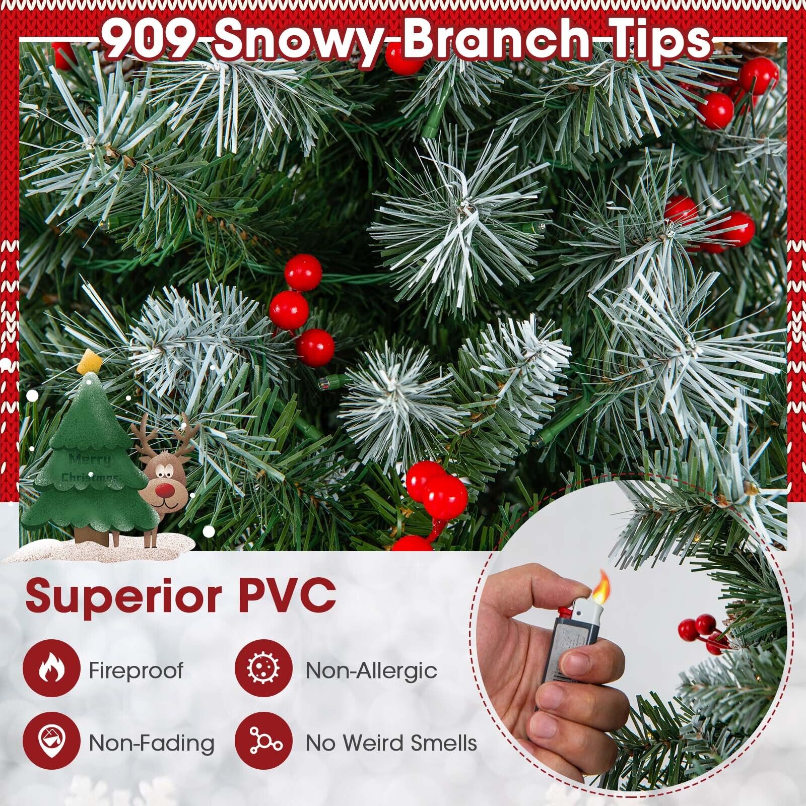 WELLFOR GG-293822AAF Artificial-Christmas-Trees - View #4