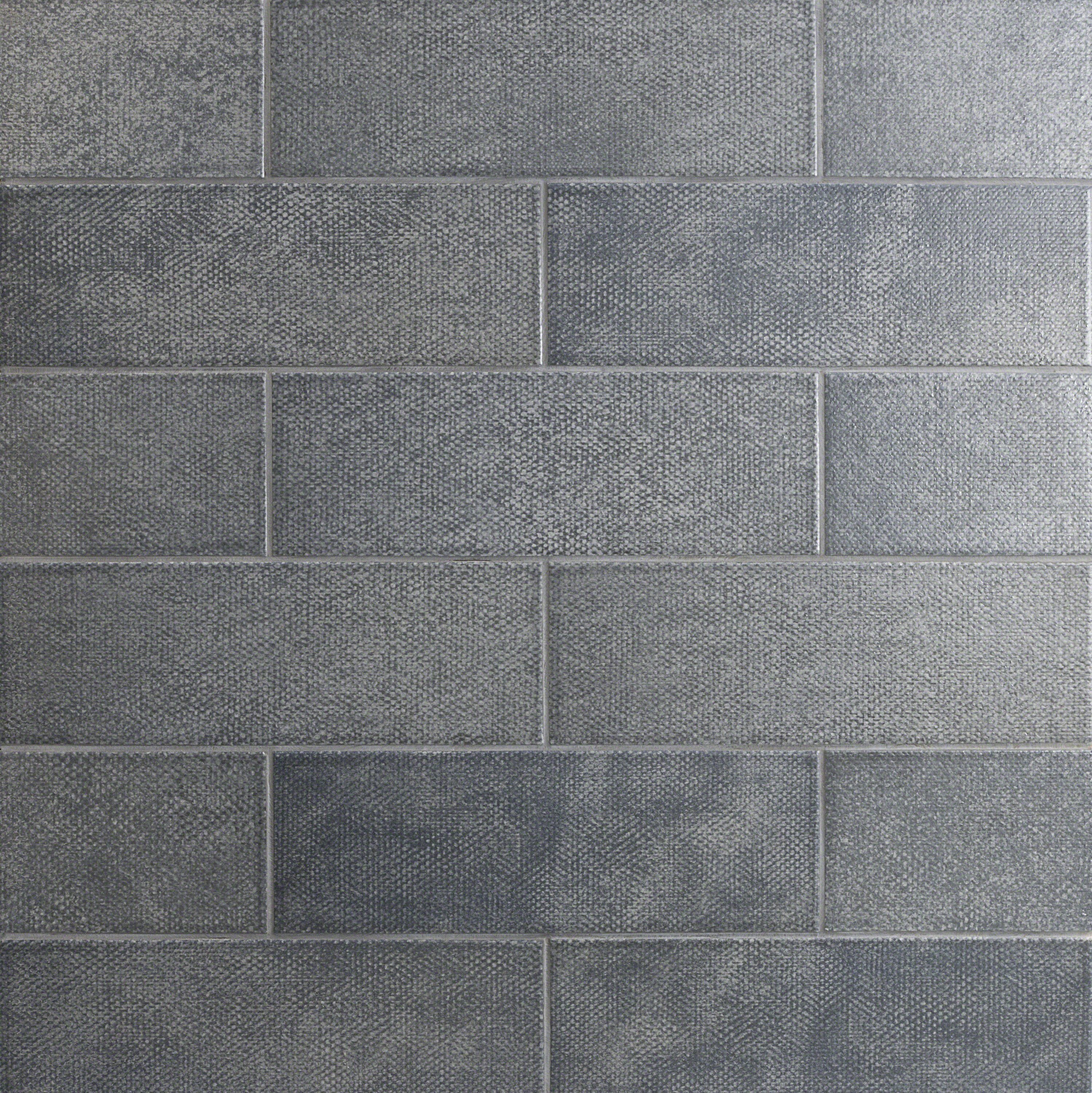 Artmore Tile EXT3RD103711 (Sample) Detroit Gray 4-in x 12-in Matte Ceramic Subway Tile