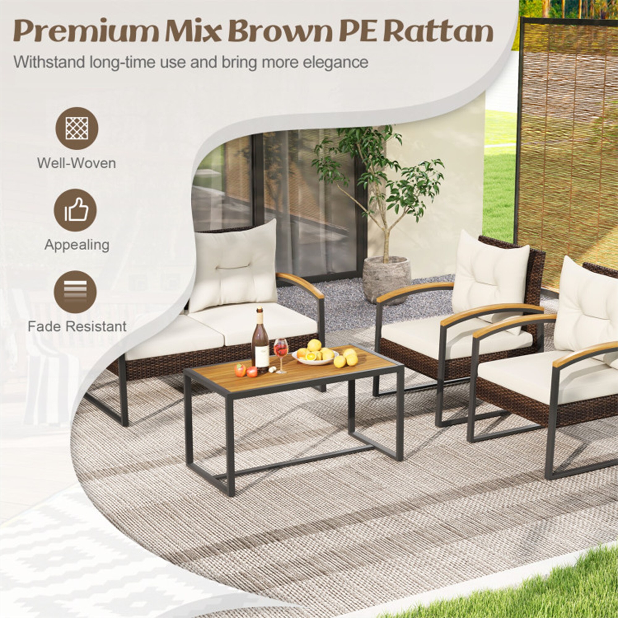 BABOOM BOM-2306WH+-CO Patio-Conversation-Sets - View #9