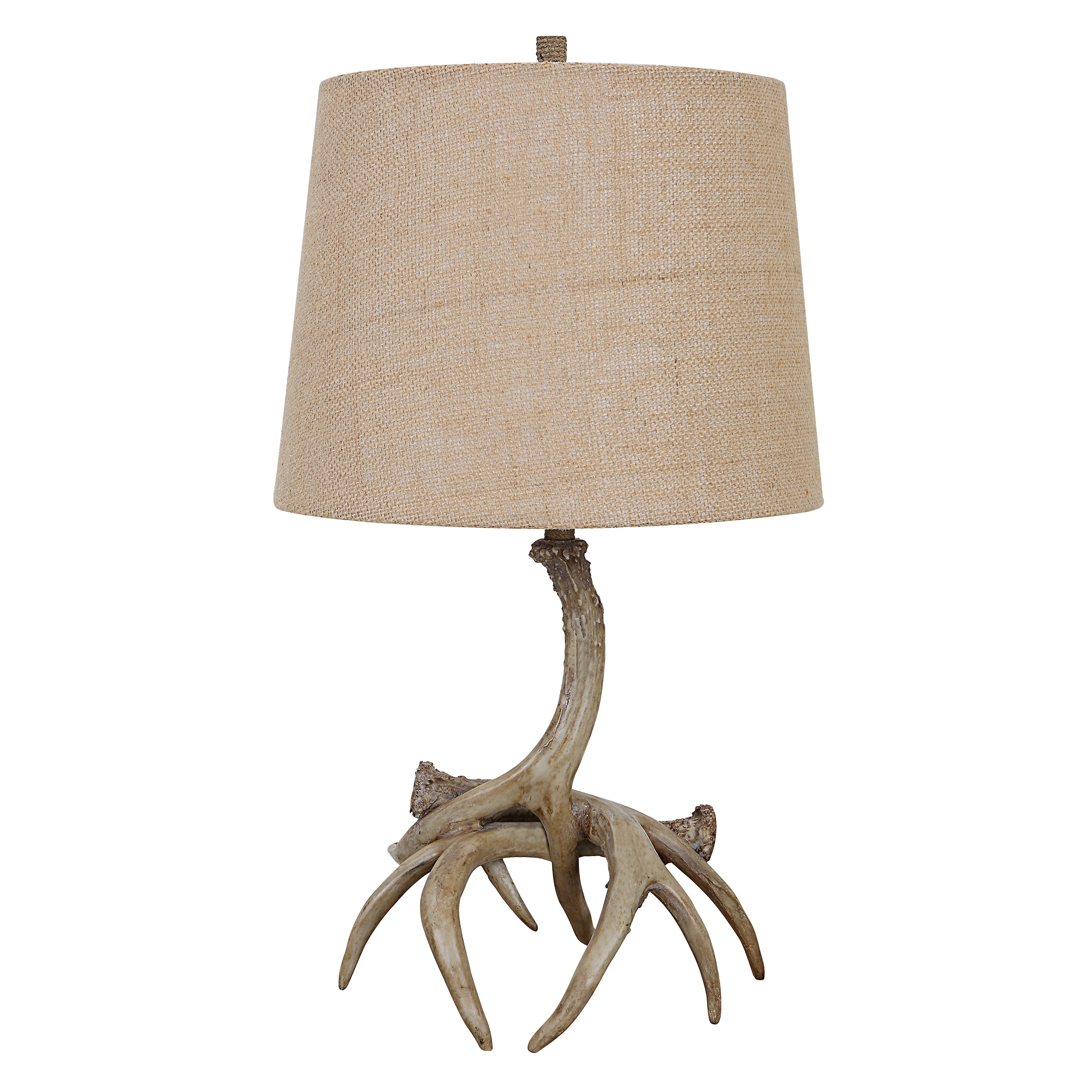 Benzara BM277034 21-in Beige LED On/Off Switch Table Lamp with Fabric Shade