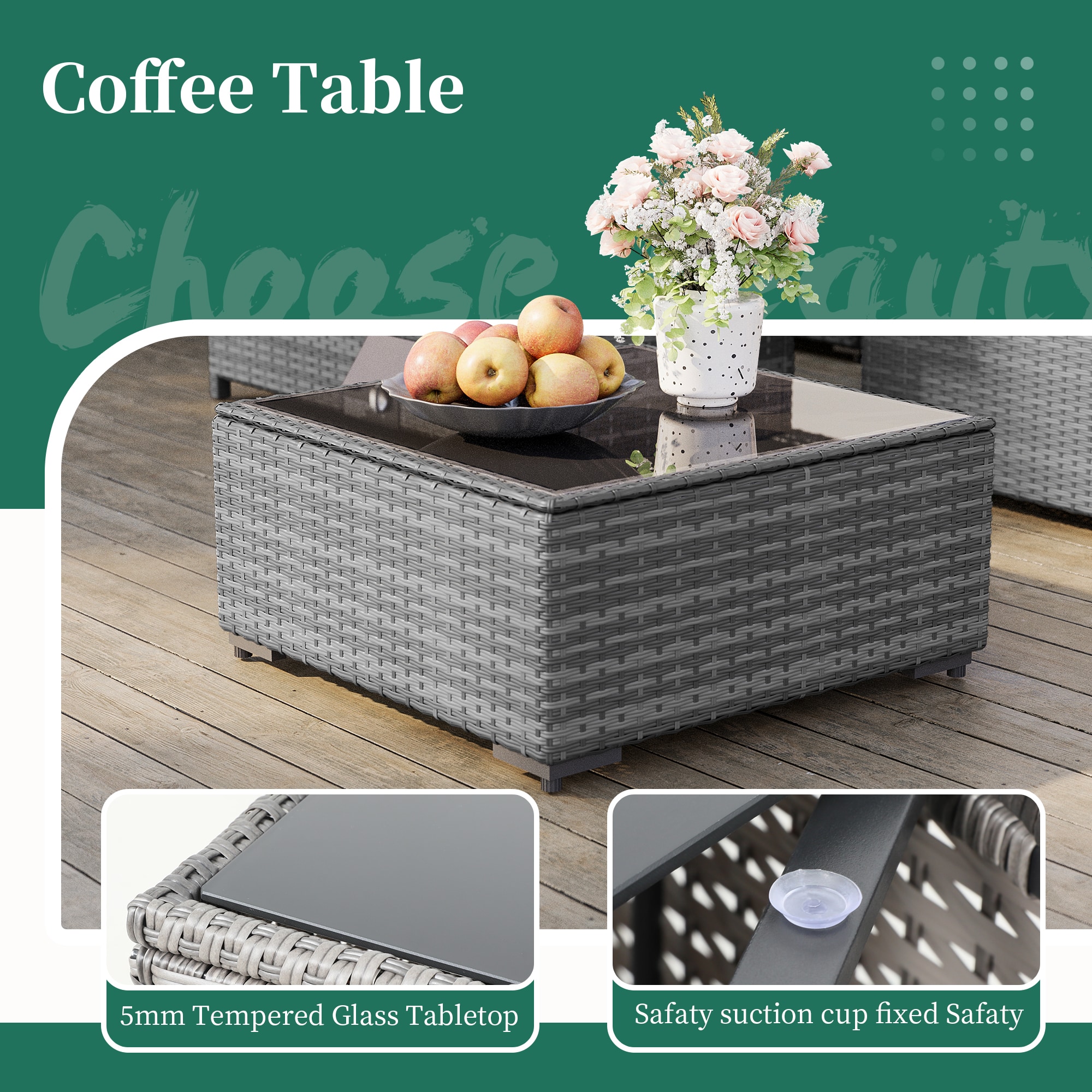 UPHA TBDK-ABC-NAVYBLUE Patio-Conversation-Sets - View #7