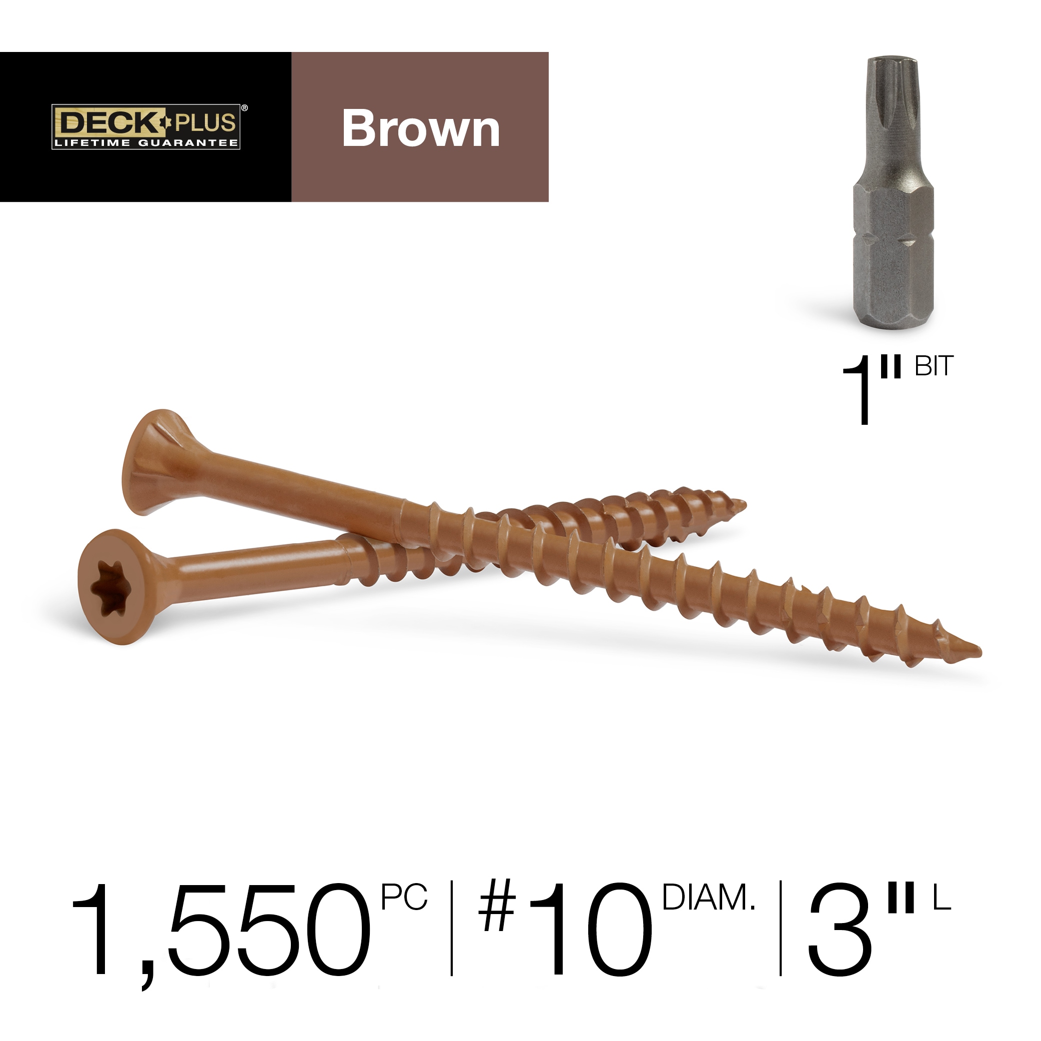 Deck Plus #10 x 3-in Wood To Wood Deck Screws (1550-Per Box) 49010 Sansujyuku sansujyuku.com