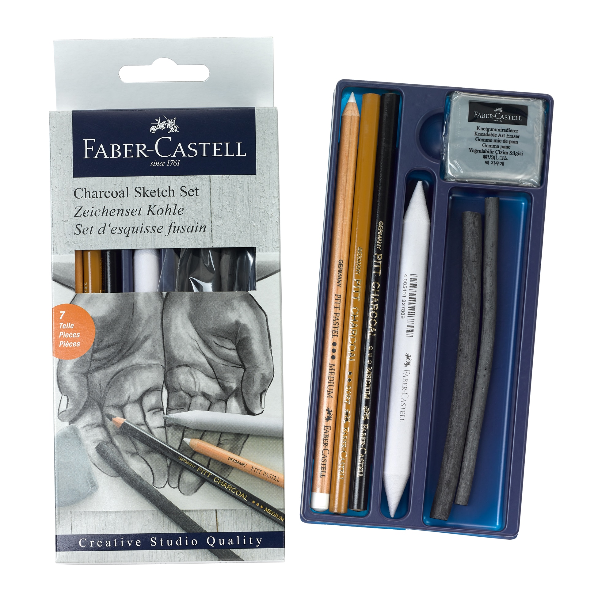 Faber-Castell Classic Sketch Set - 6 Piece Graphite & Pastel