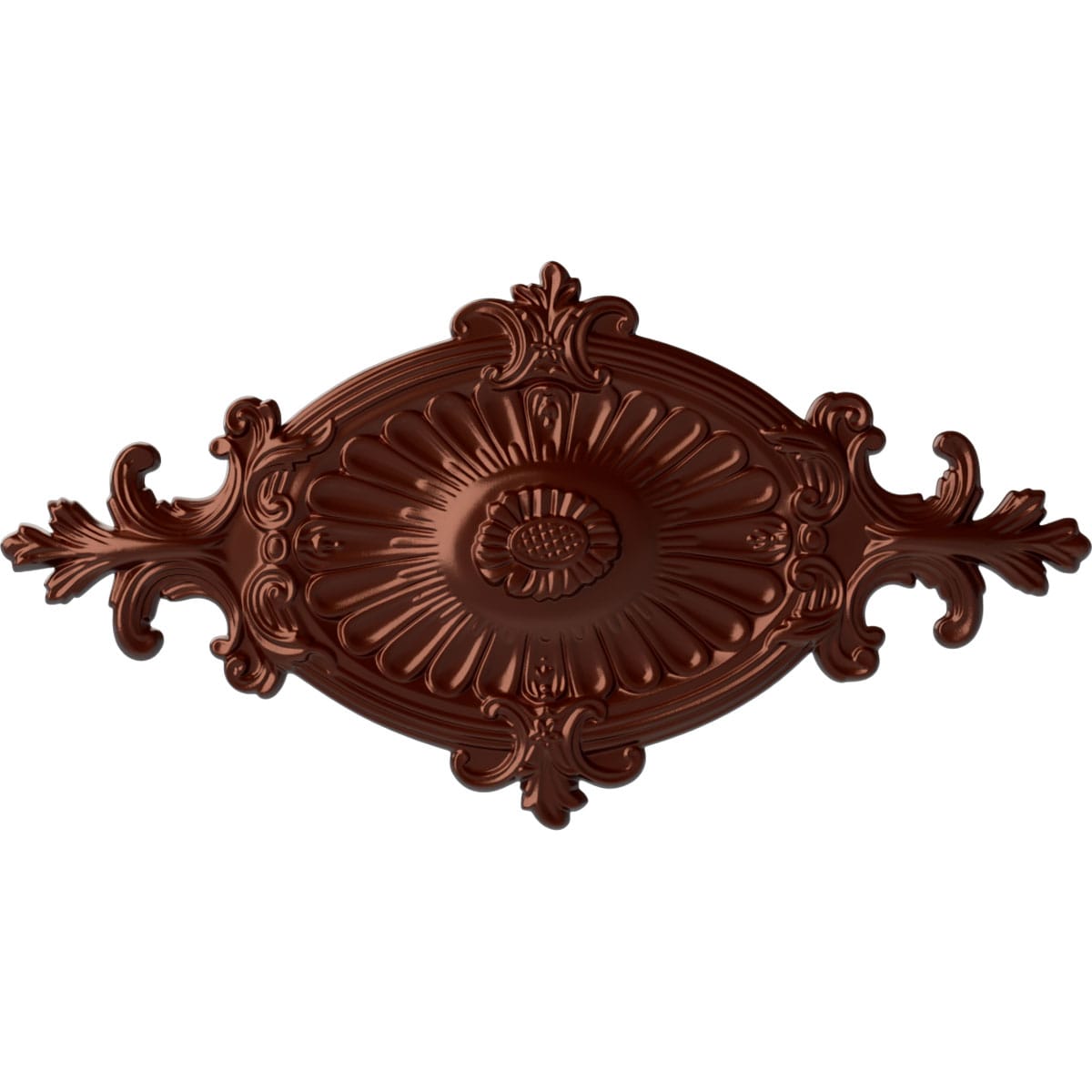 Ekena Millwork CM23RO1ACS Quentin 12.25-in W x 23.5-in L Painted Antique Copper Polyurethane Whole Ceiling Medallion
