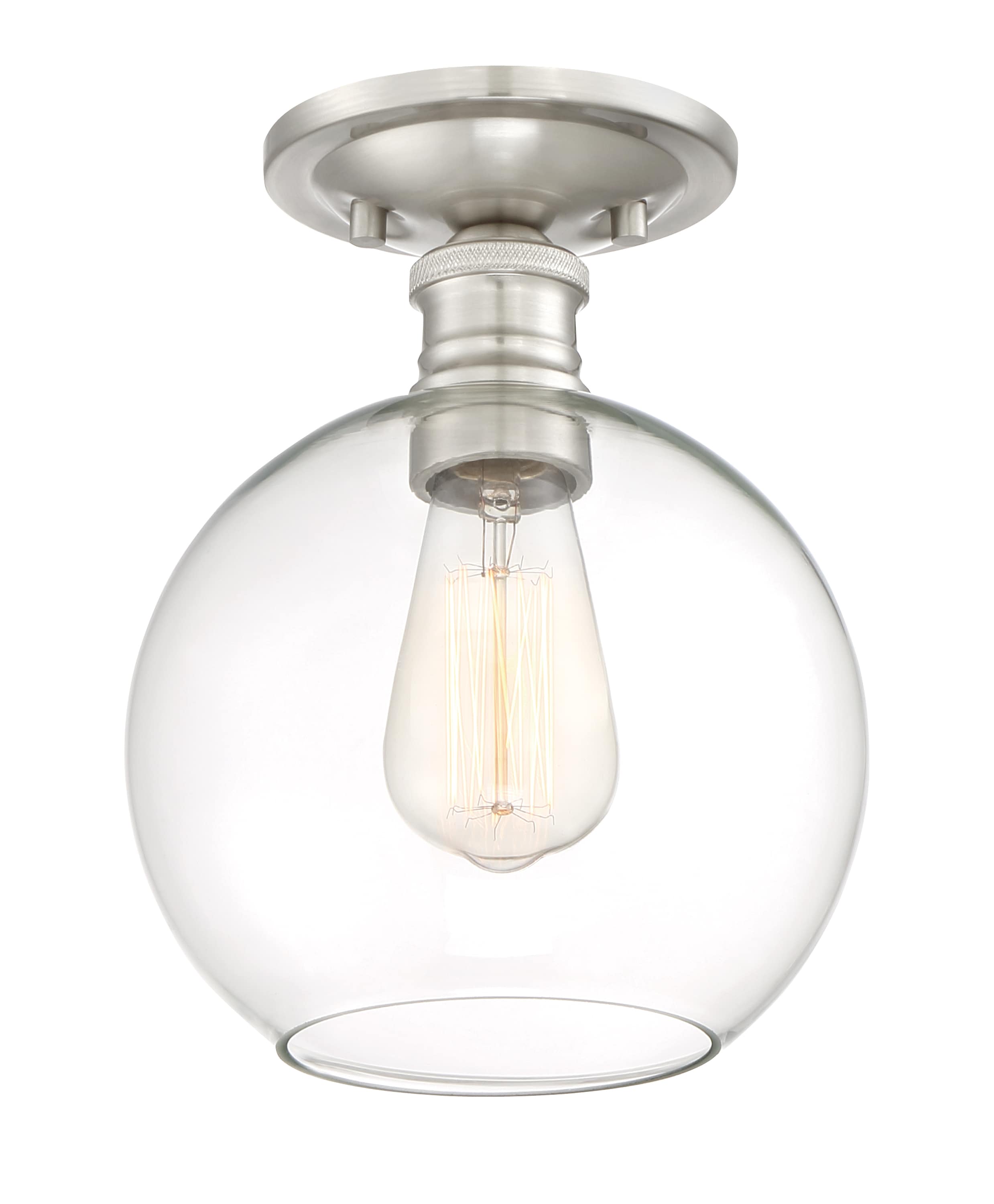 Quoizel LWS3235M Soho 1-Light 9.75-in Brushed Nickel Semi mount light