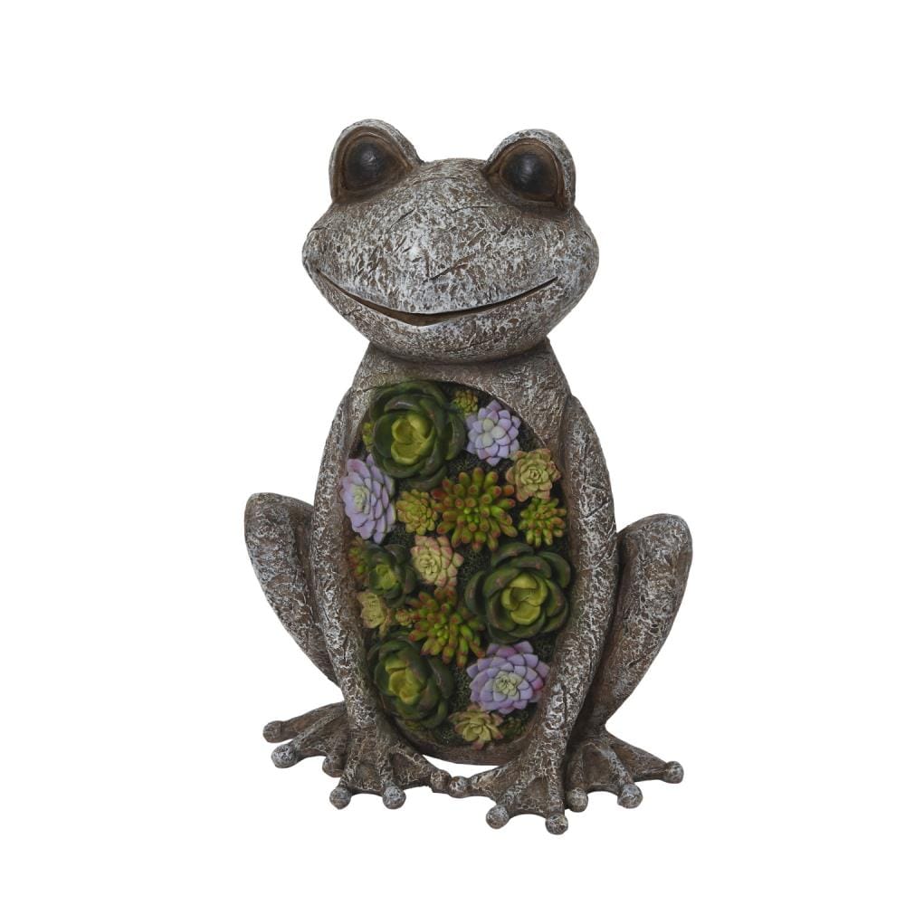 Gerson International 2393570EC 18.3-Inches H x 11.34-Inches W Multiple colors/finishes Frog Garden Statue