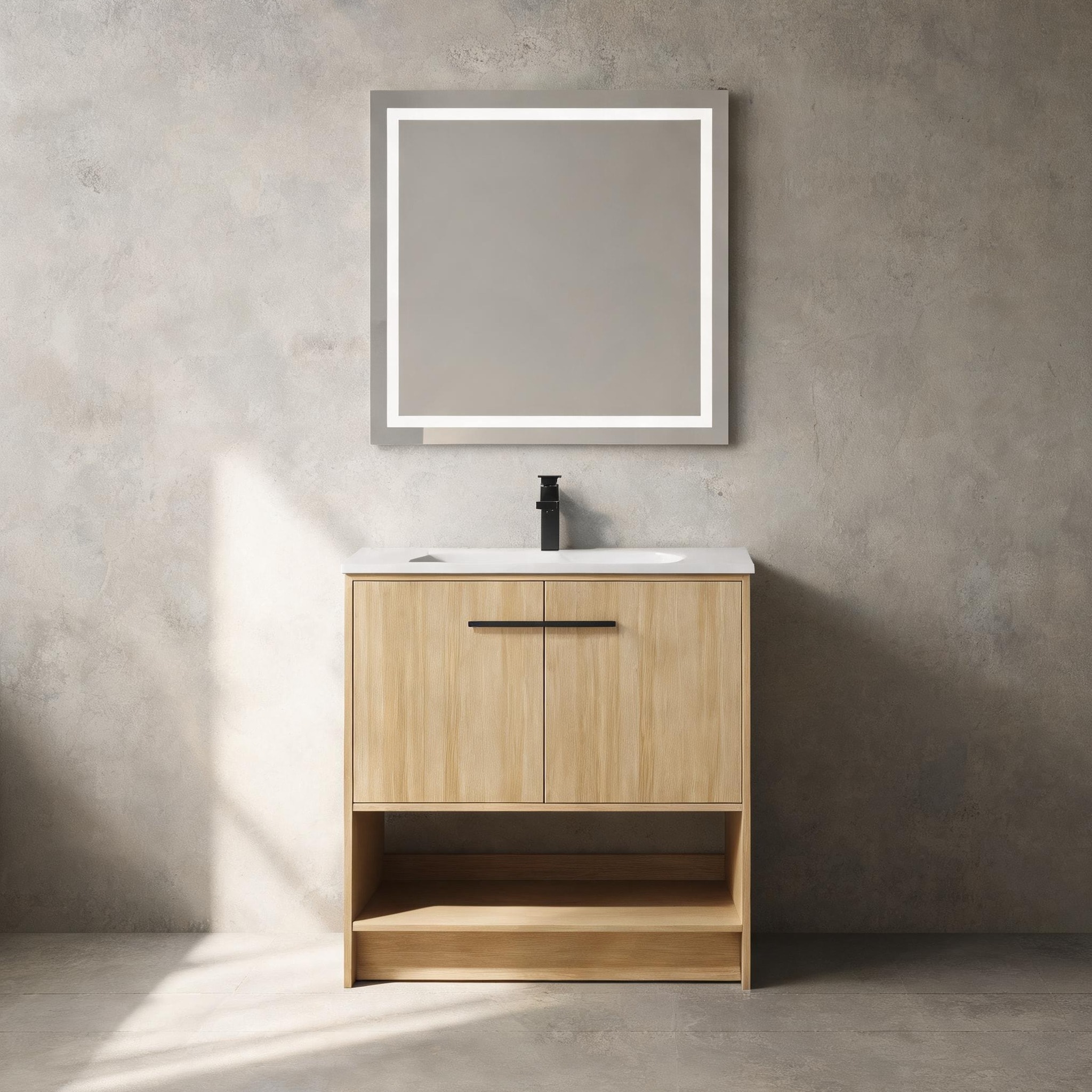 chillscreamni - Cabinet with Oak Plywood Storage and Metal Frame 35.9 x 18.3 x 35.4 in