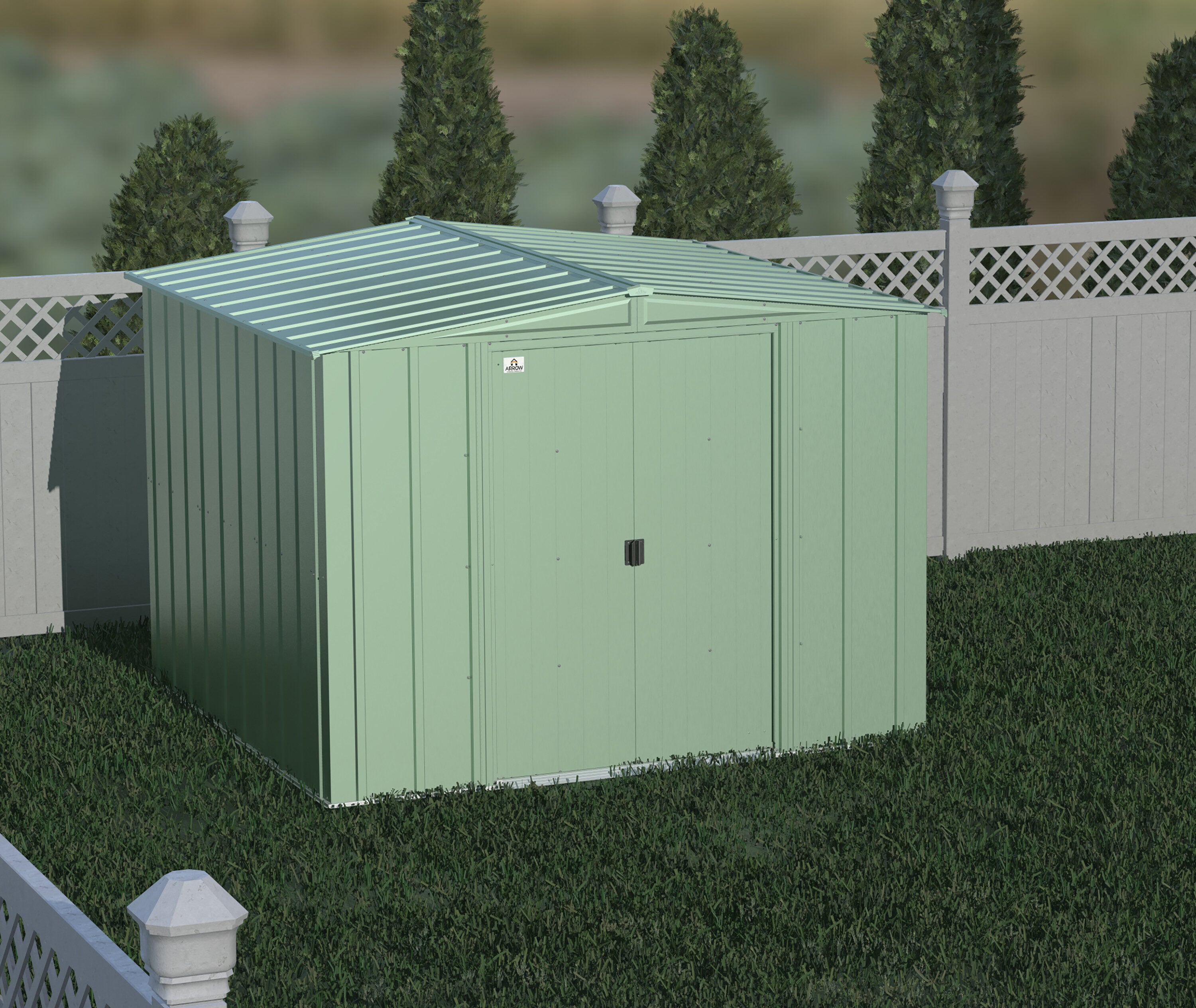 Arrow CLG88SG 8-ft x 8-ft Classic Galvanized steel Storage Shed
