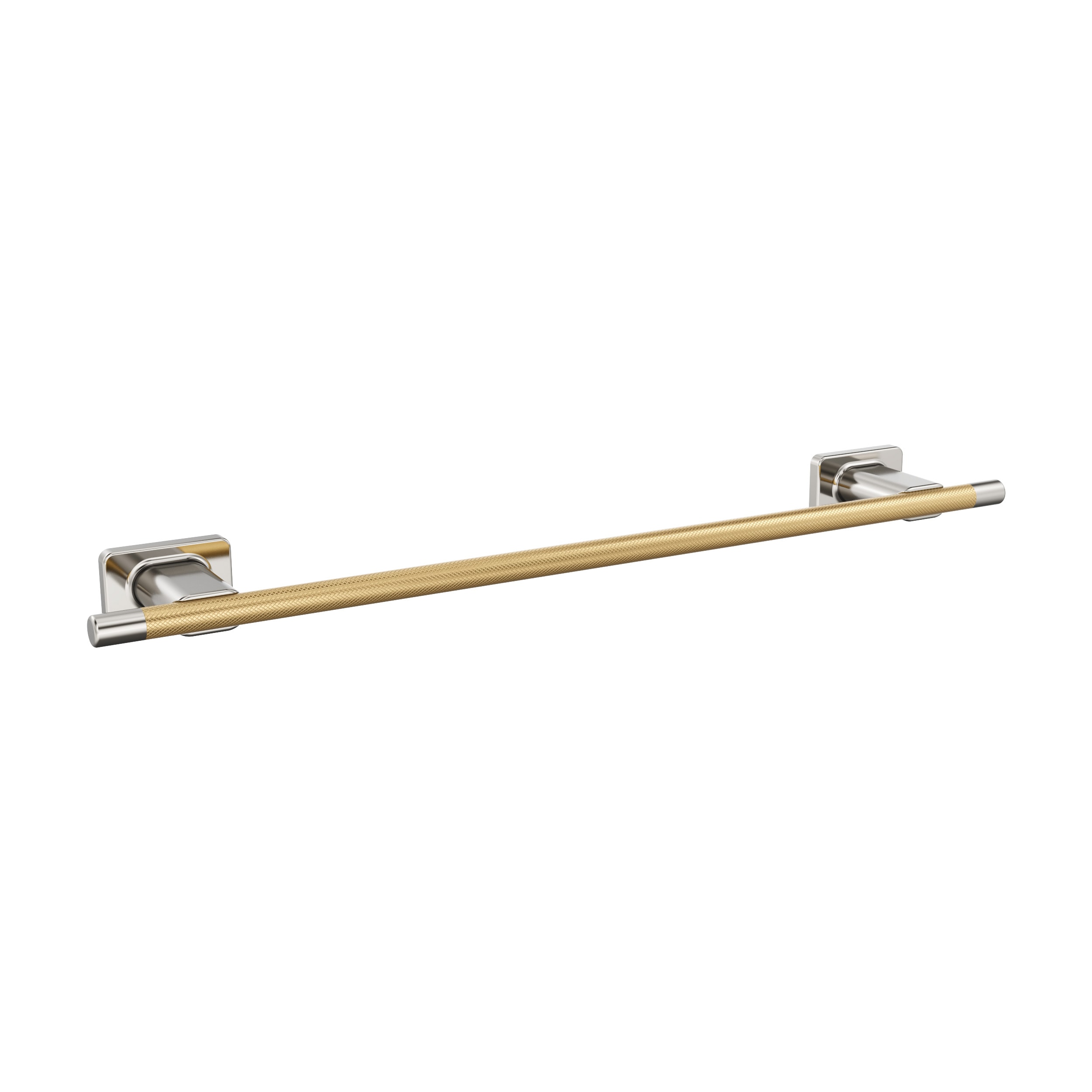 Amerock BH26614PNCZ Esquire 18-in Polished Nickel/Champagne Bronze Wall mount Single Towel Bar
