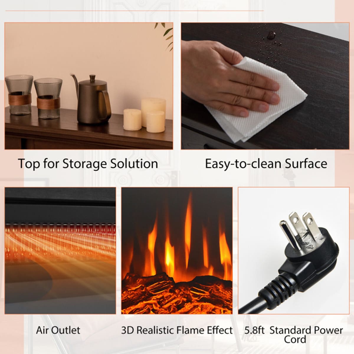Clihome CL-NAUS-10103 Electric-Fireplaces - View #8
