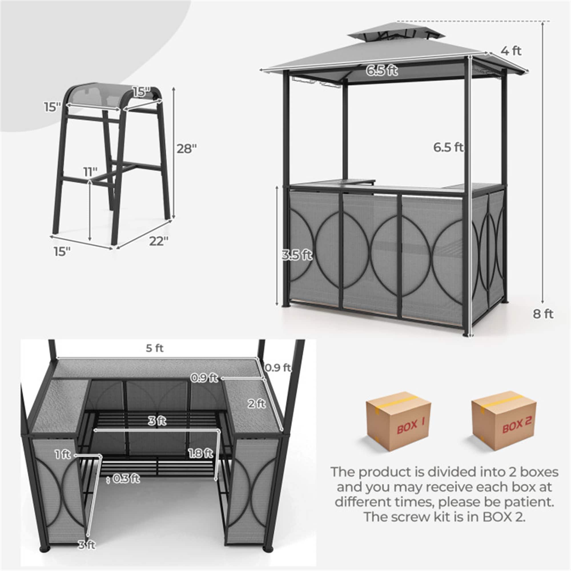 BABOOM BOM-1864GR+-CO Patio-Bars - View #3