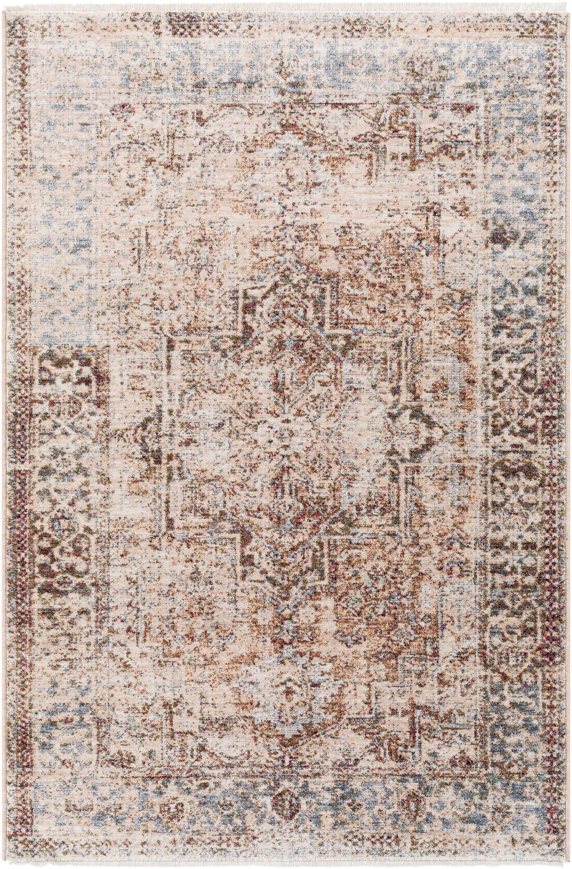 Surya Lincoln 3 x 5 Beige Indoor Distressed/Overdyed Vintage Area Rug in  the Rugs department at Lowes.com