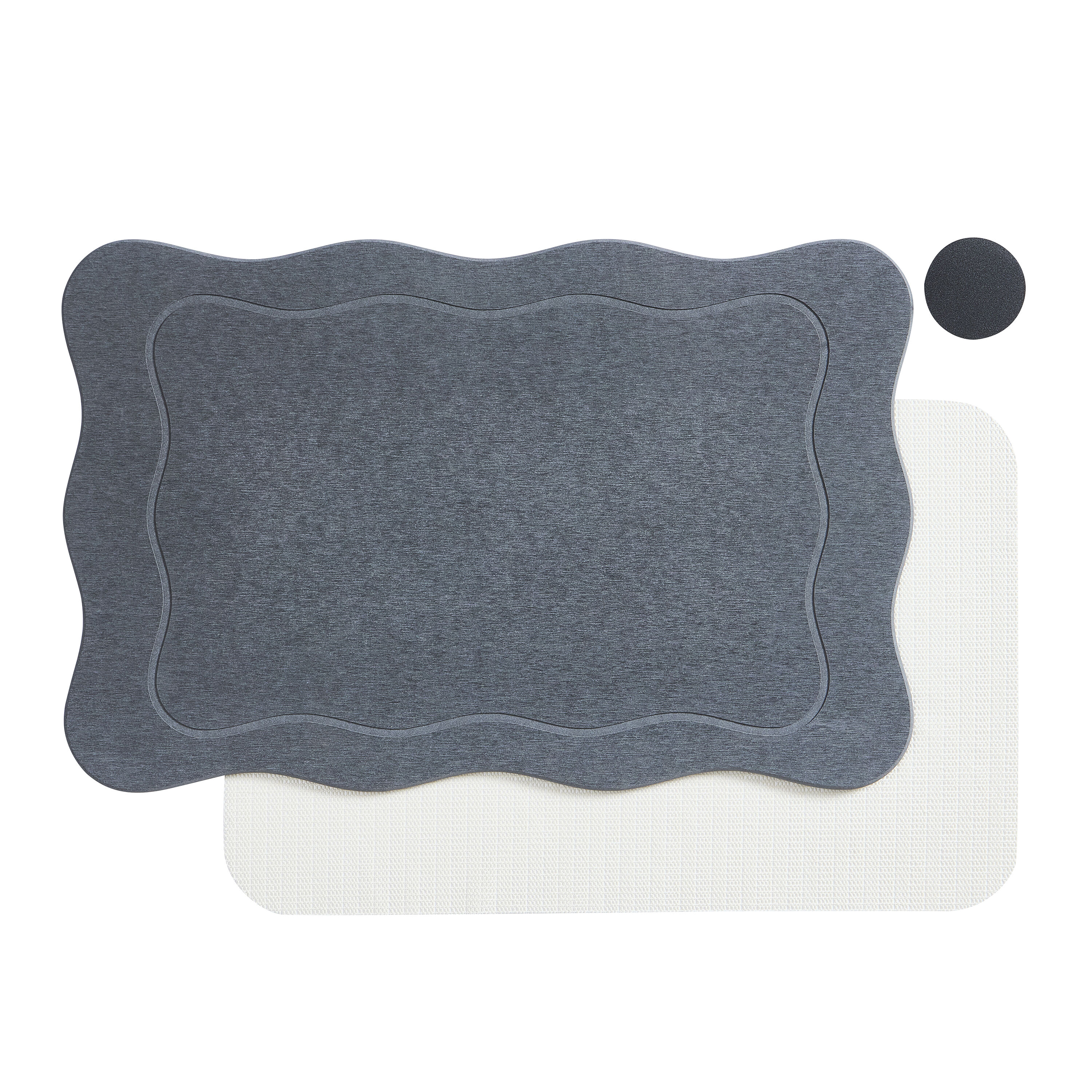 VCNY Home S4PMAT1624INGREY Bath-Rugs - View #5