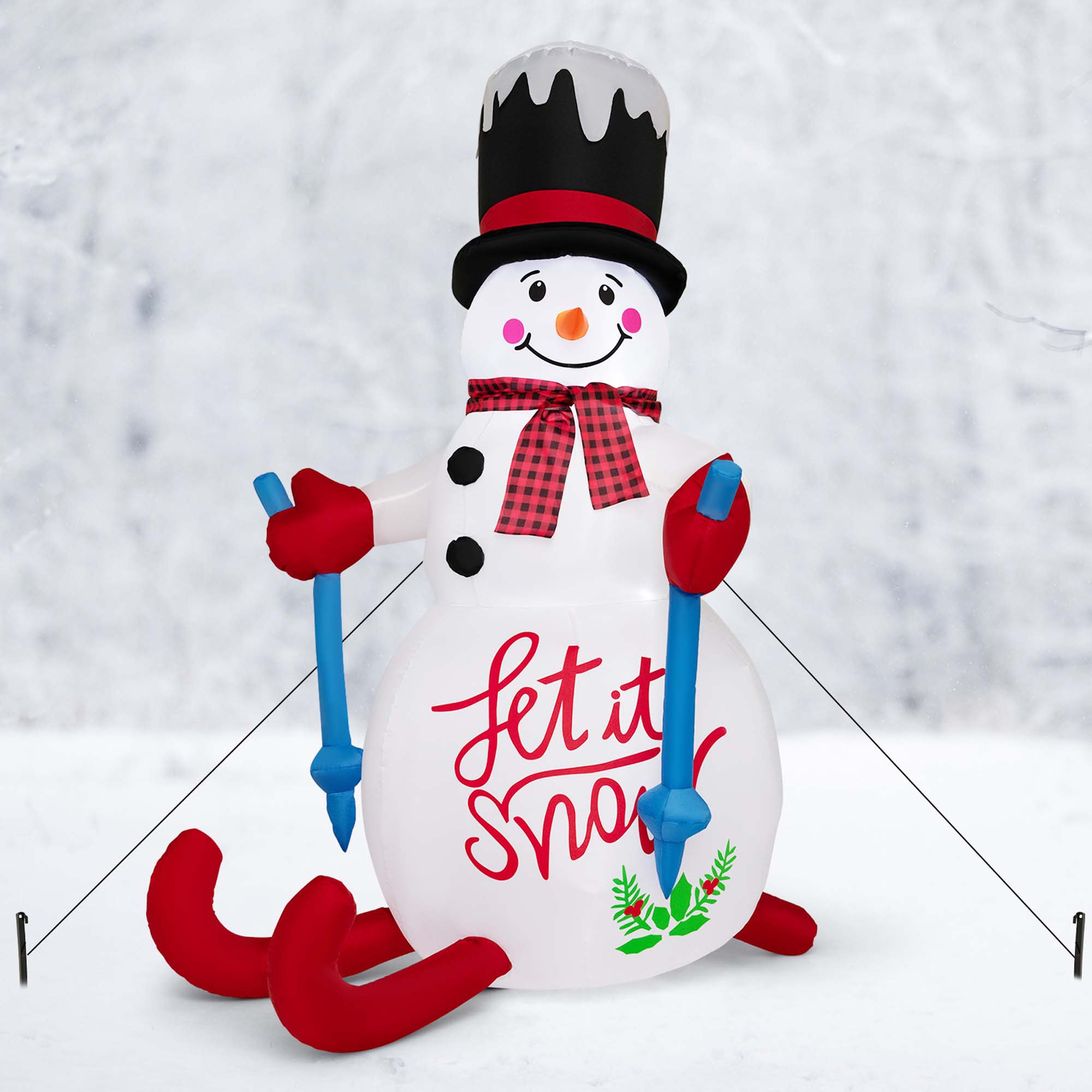 Costway LWS00714 6-Feet Musical Snowman Christmas Inflatable