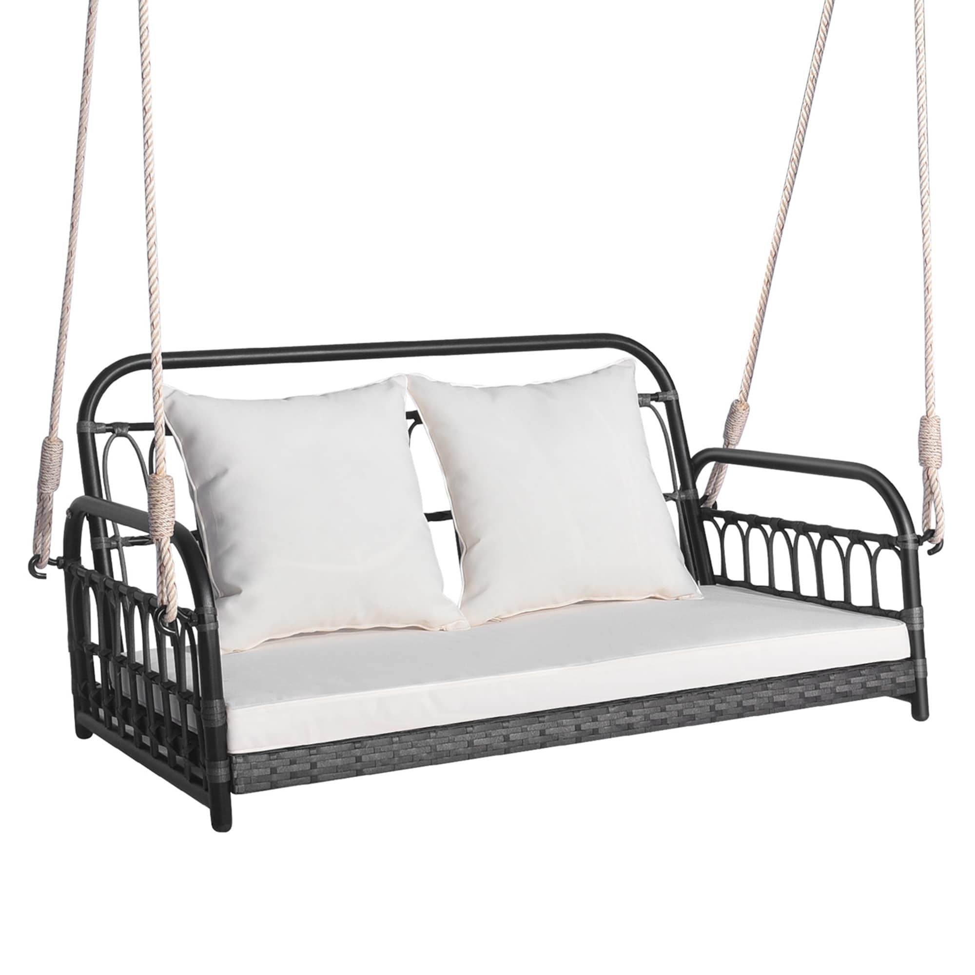 Costway 2-person Gray Outdoor Swing LWS00050 at Lowes.com