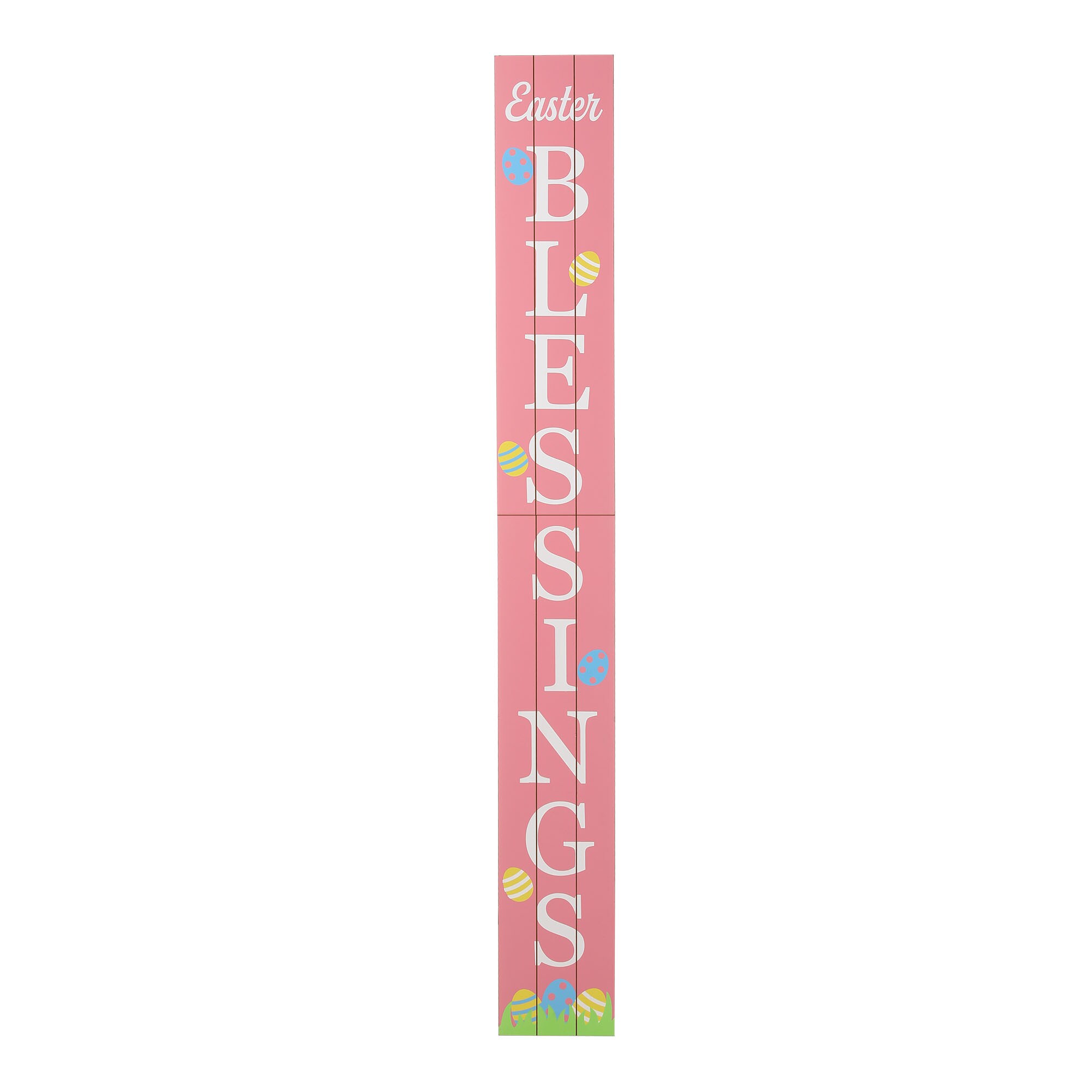 Glitzhome Welcome Spring Pink Easter Porch Sign - 60-in Tall ...