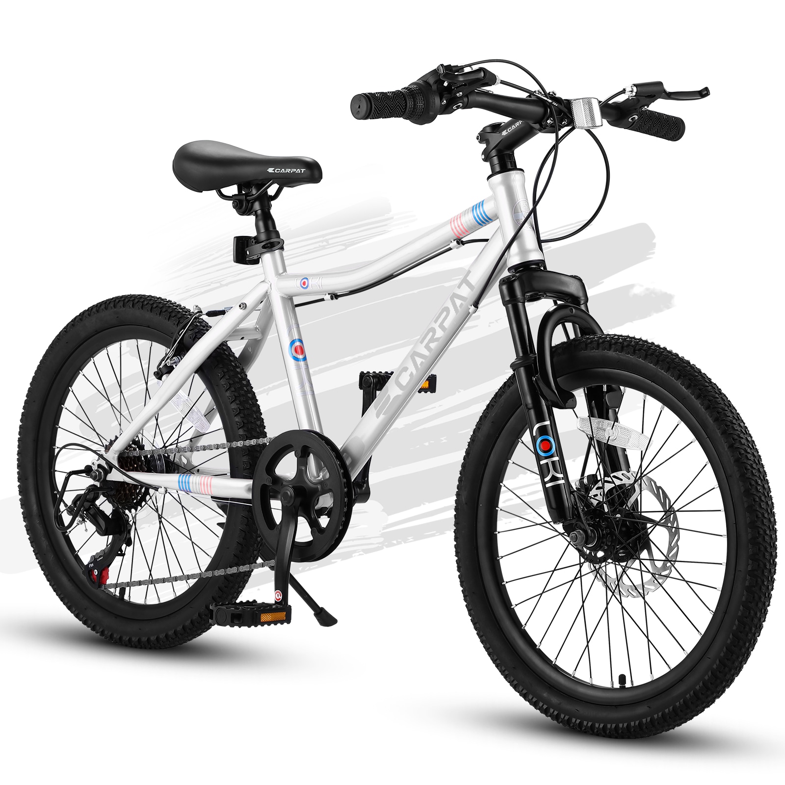 LOVMOR 20 Inch Kids Bike Boys Girls Mountain Bike Ages 8-12 7 Speed Teenager Children Kids Bicycles Front Suspension Disc Brake Rear V-Brake High Steel Frame #SF-Y-W2563P165473