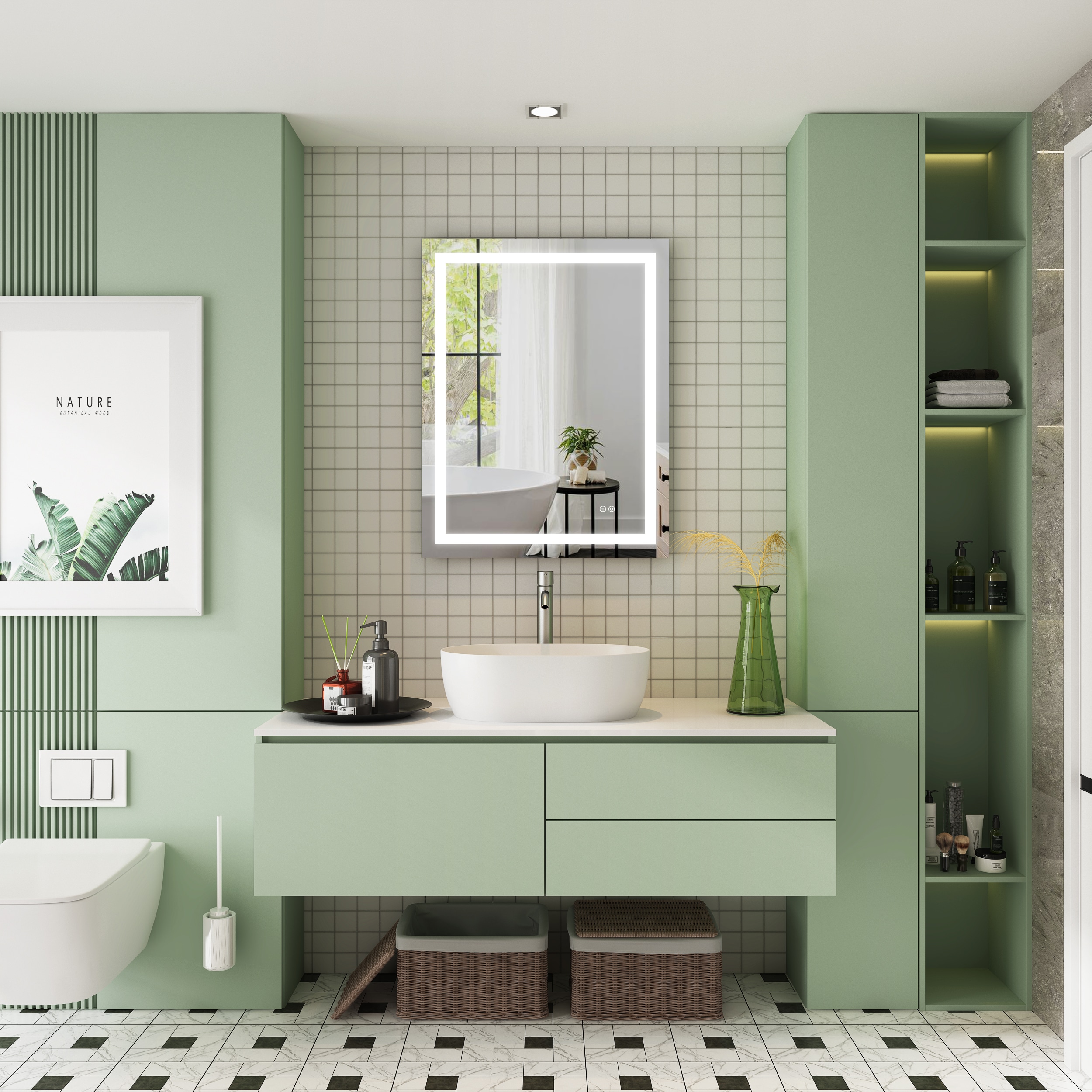 WELLFOR W1MRL2436 Framed-Bath-Mirrors - View #5