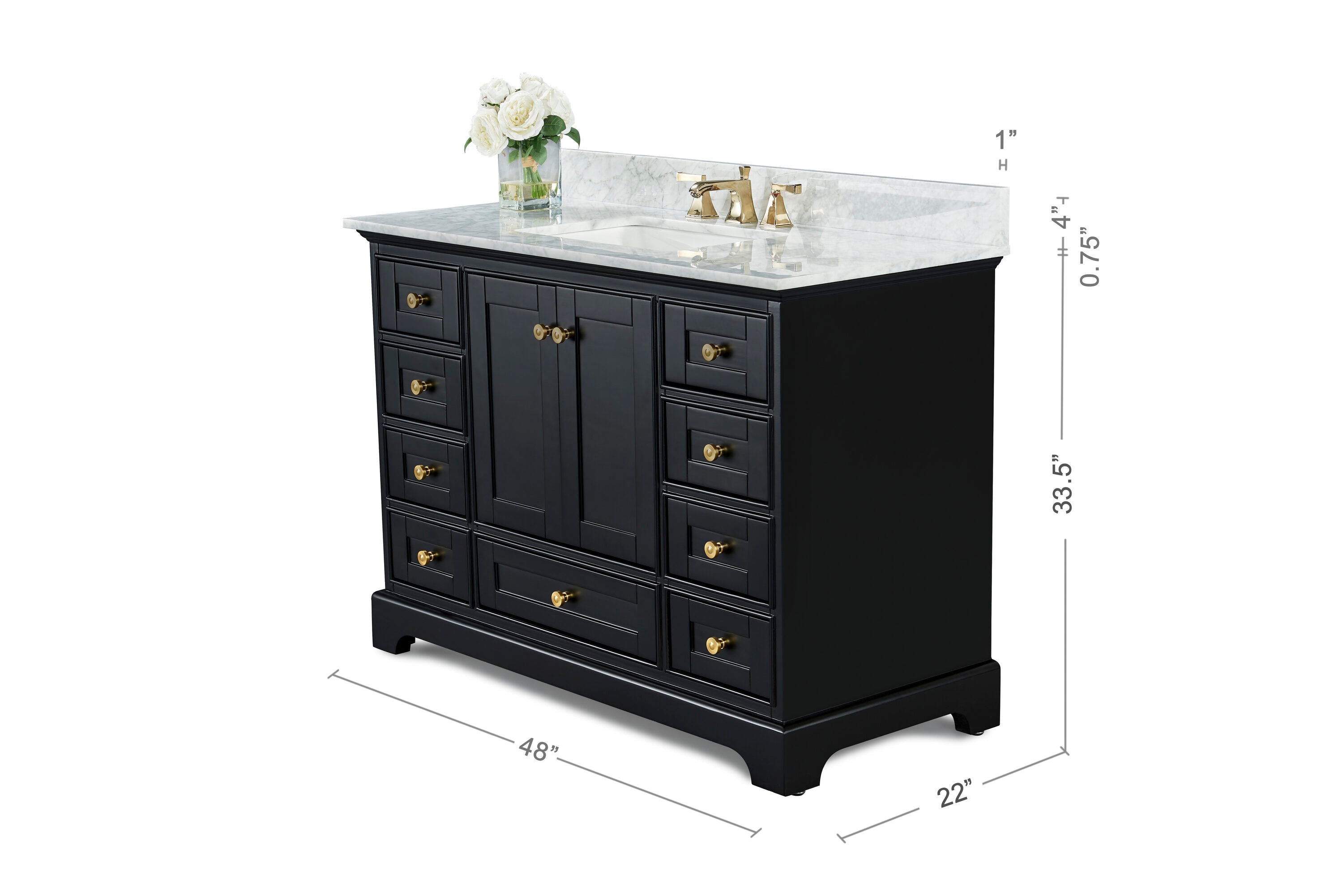 Ancerre Designs VTSAUDREY48BOCWGD Bath-Vanity-Combo - View #6