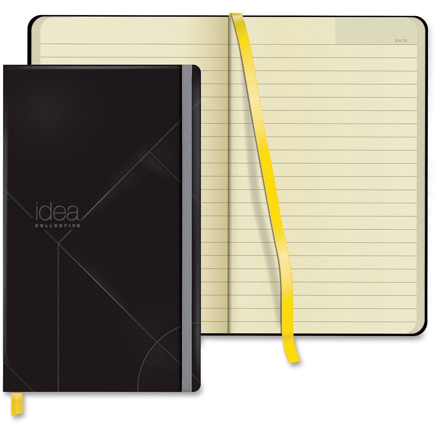 Tops SPRTOP56872 Idea Collective Journal Hardcover with Elastic Closure 1 Subject Wide Legal Rule Black Cover 120 825 x 5 Sheets