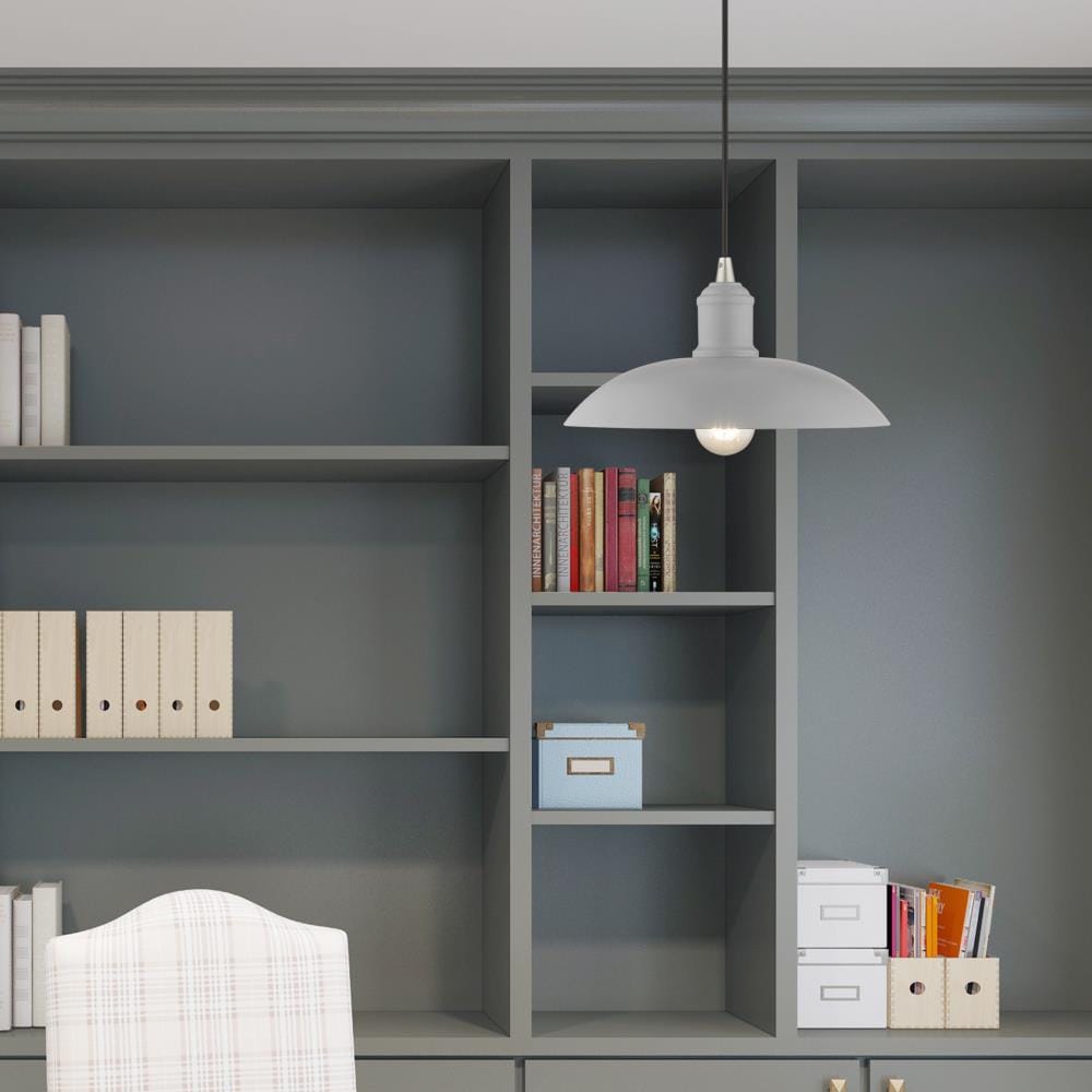 Nordic Gray and Nickel Mini Pendant Light with Glass Shade