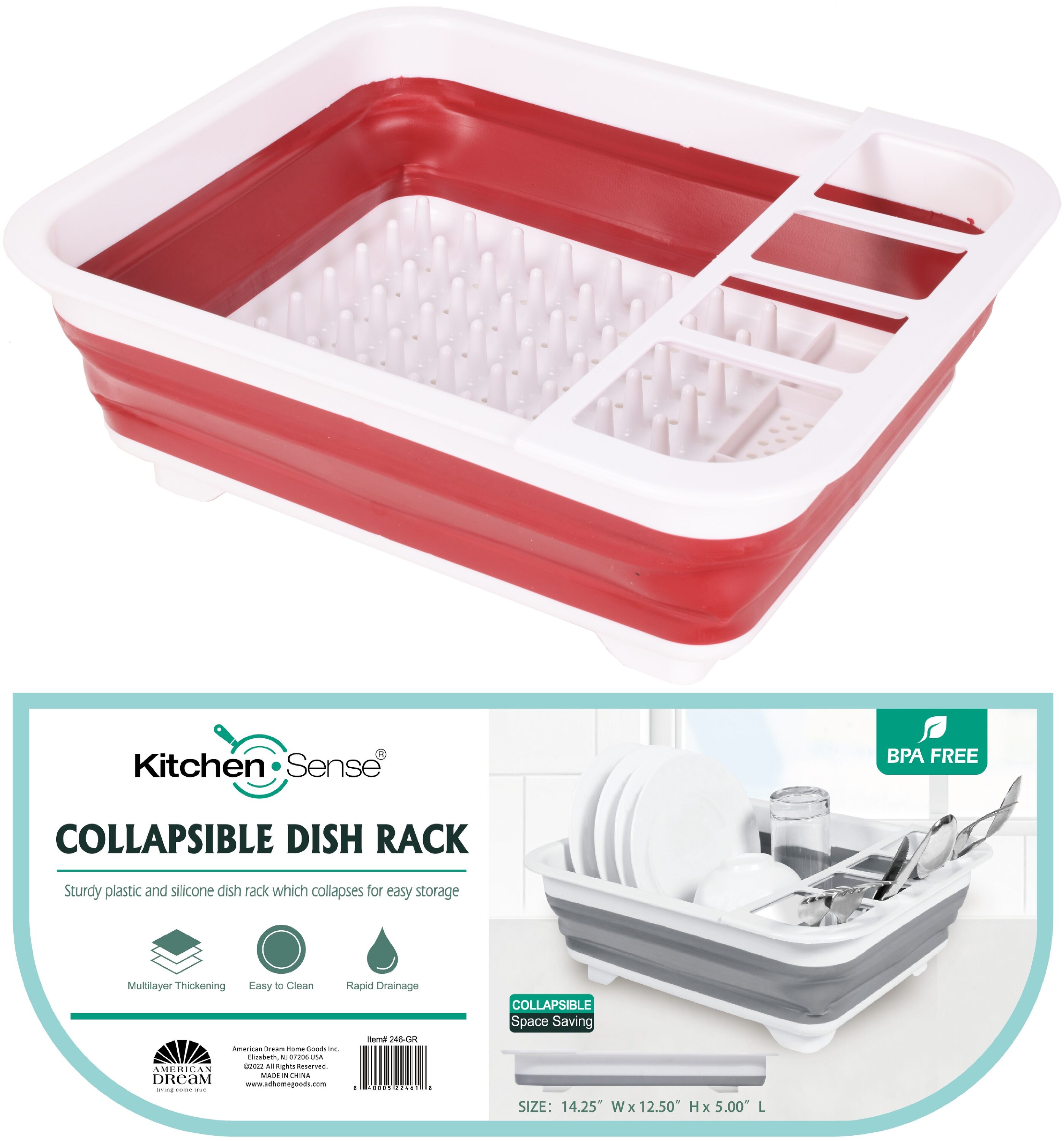 Collapsible Plastic Dish Rack