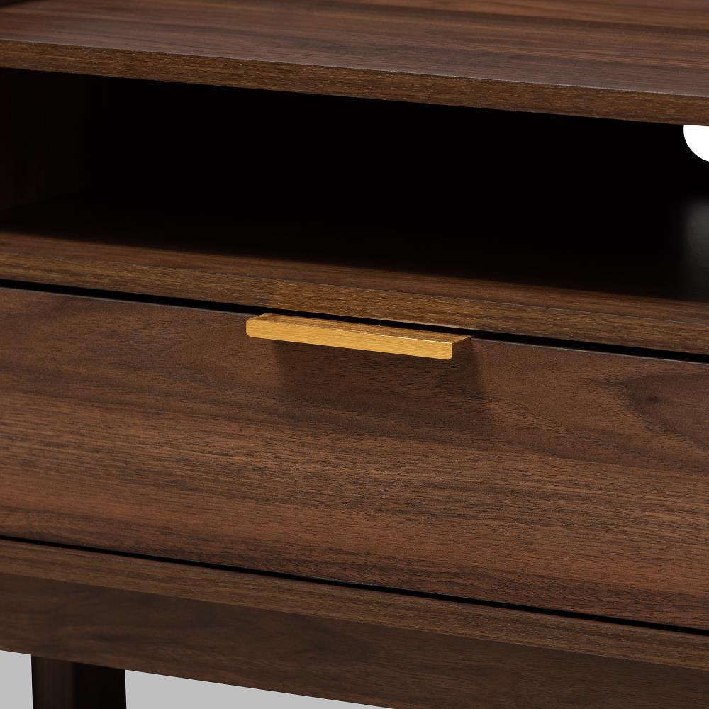 Baxton Studio Lena Modern Contemporary Walnut TV Stand